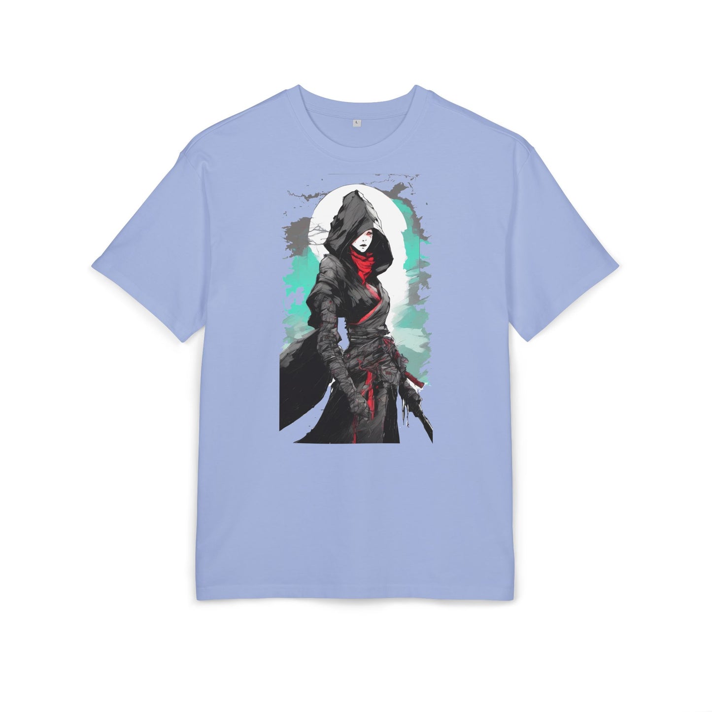 Hooded Warrior Oversize Tee | Unisex Graphic Shirt | Comfortable Casual Wear | Perfect for Comic Con, Gift for Gamers, Streetwear Fashion