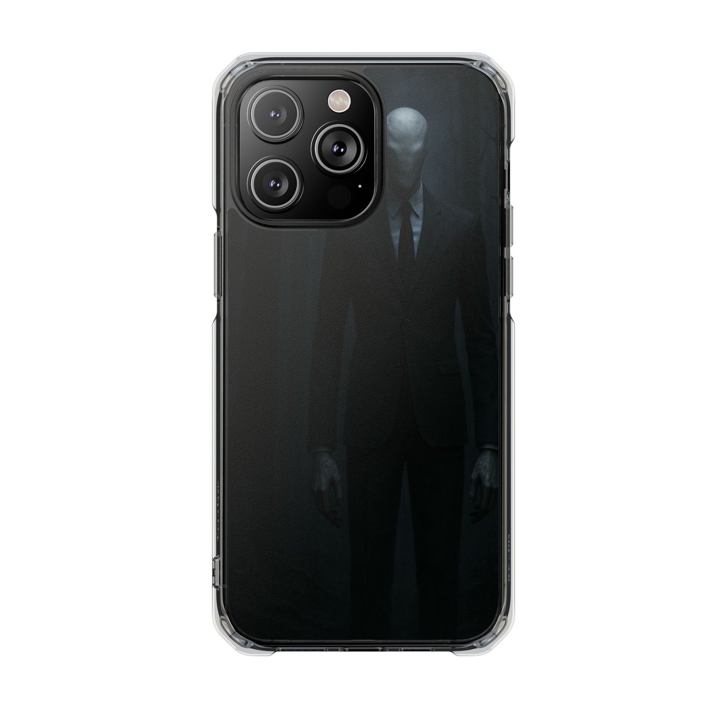 Sleek Phone Case with Minimalist Horror Design of Slenderman, Slim Protective Case, Unique Gift for Horror Lovers, Clear Impact-Resistant Case
