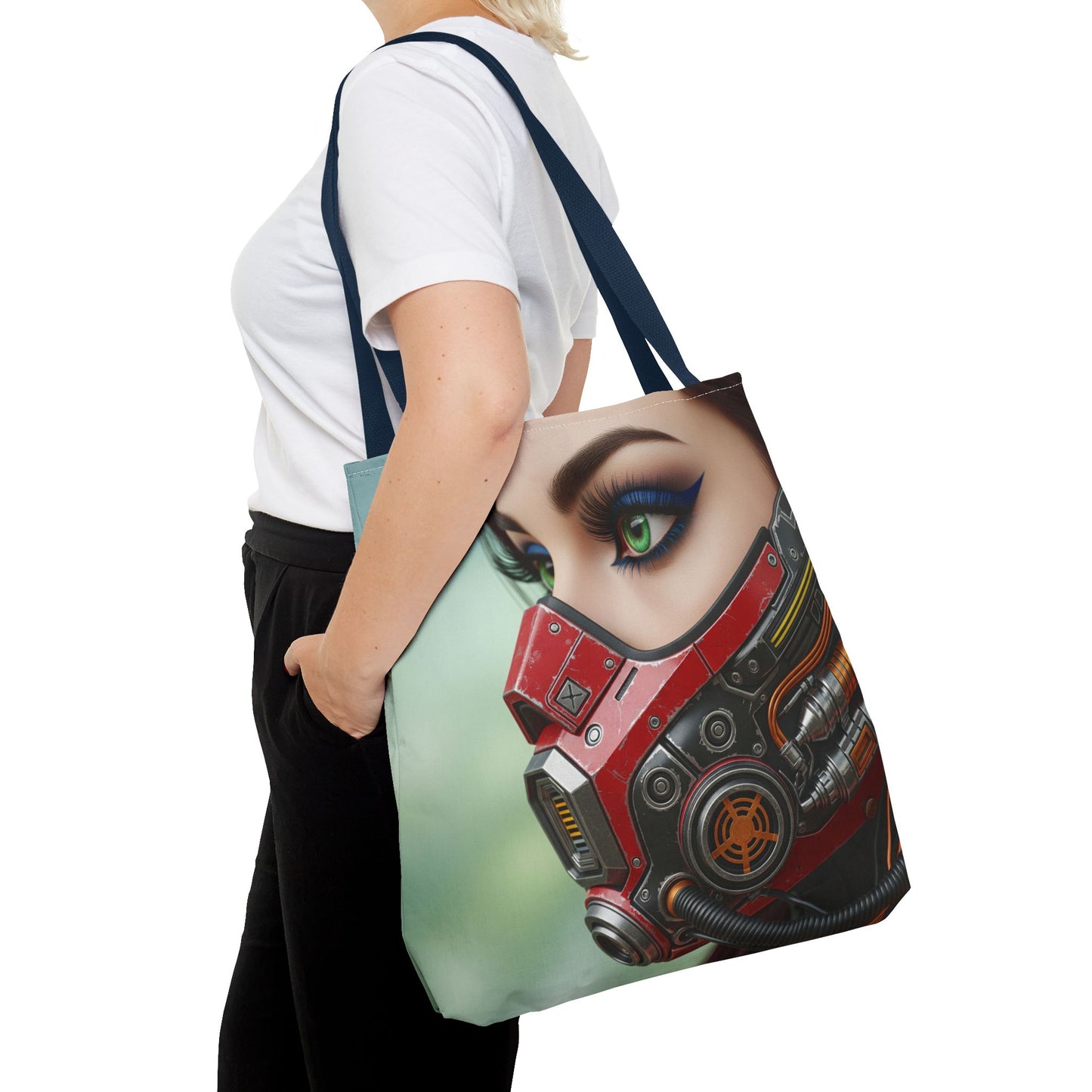 Futuristic Character Tote Bag, Stylish Eco-Friendly Bag, Unique Gift for Fans, Everyday Use for Shopping or Work, Gift for Her