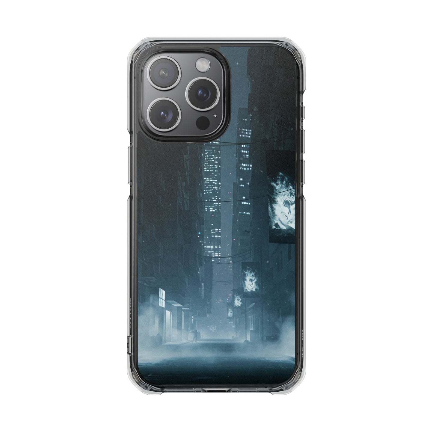 Magnetic Clear Impact Cases for Phones | Urban Nightscape Design | Unique Phone Accessories, Gift for Tech Lovers, Protective Cases
