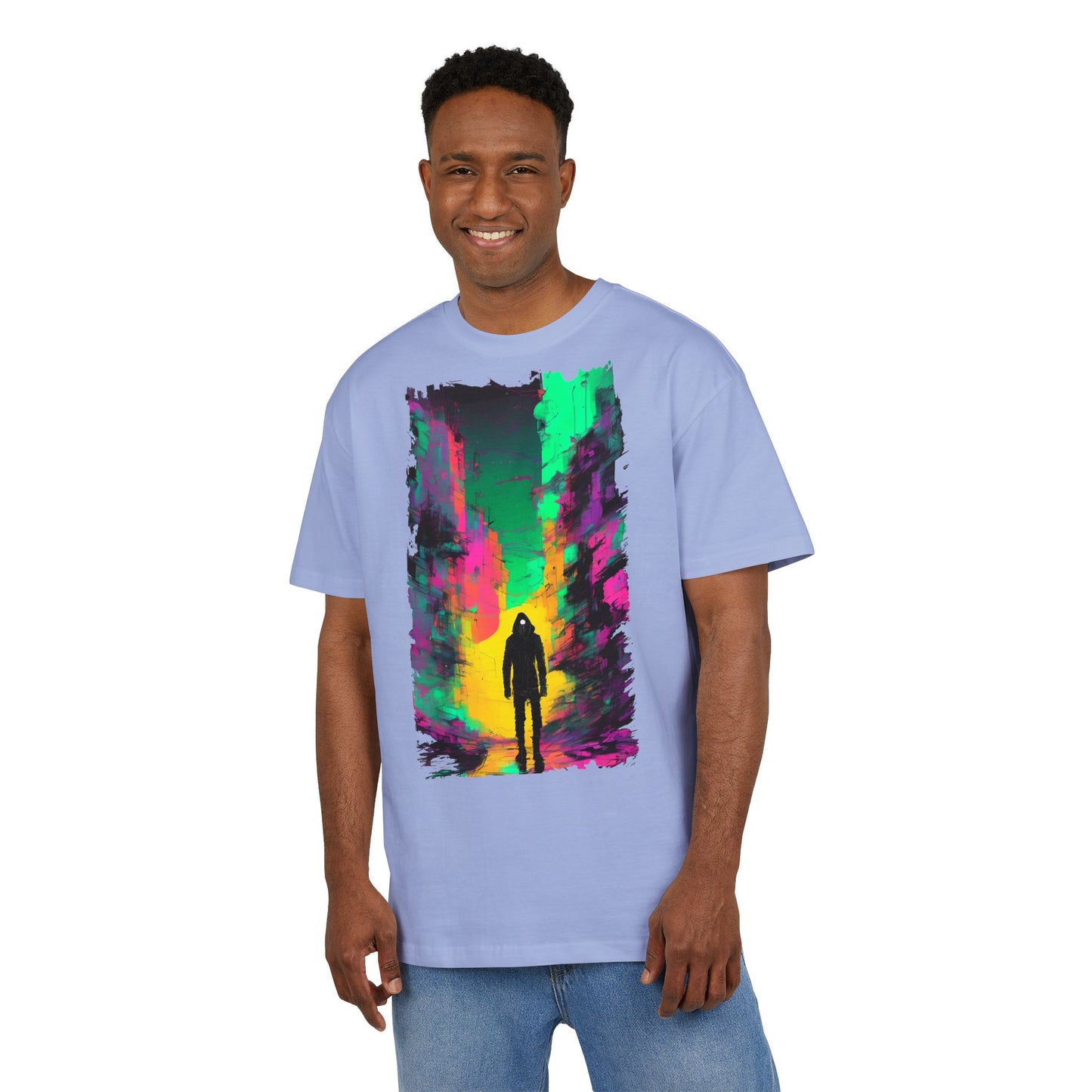 Vibrant Nature-Inspired Oversize Tee, Boho Graphic Tee, Unisex T-Shirt for Adventurers, Colorful Casual Wear, Nature Lover Gift