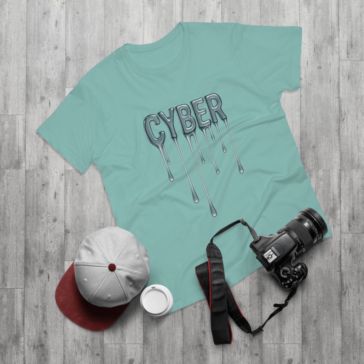Cool Drippy Cyber T-Shirt, Unisex Graphic Tee, Casual Wear, Tech Enthusiast Gift, Trendy Streetwear for All Occasions