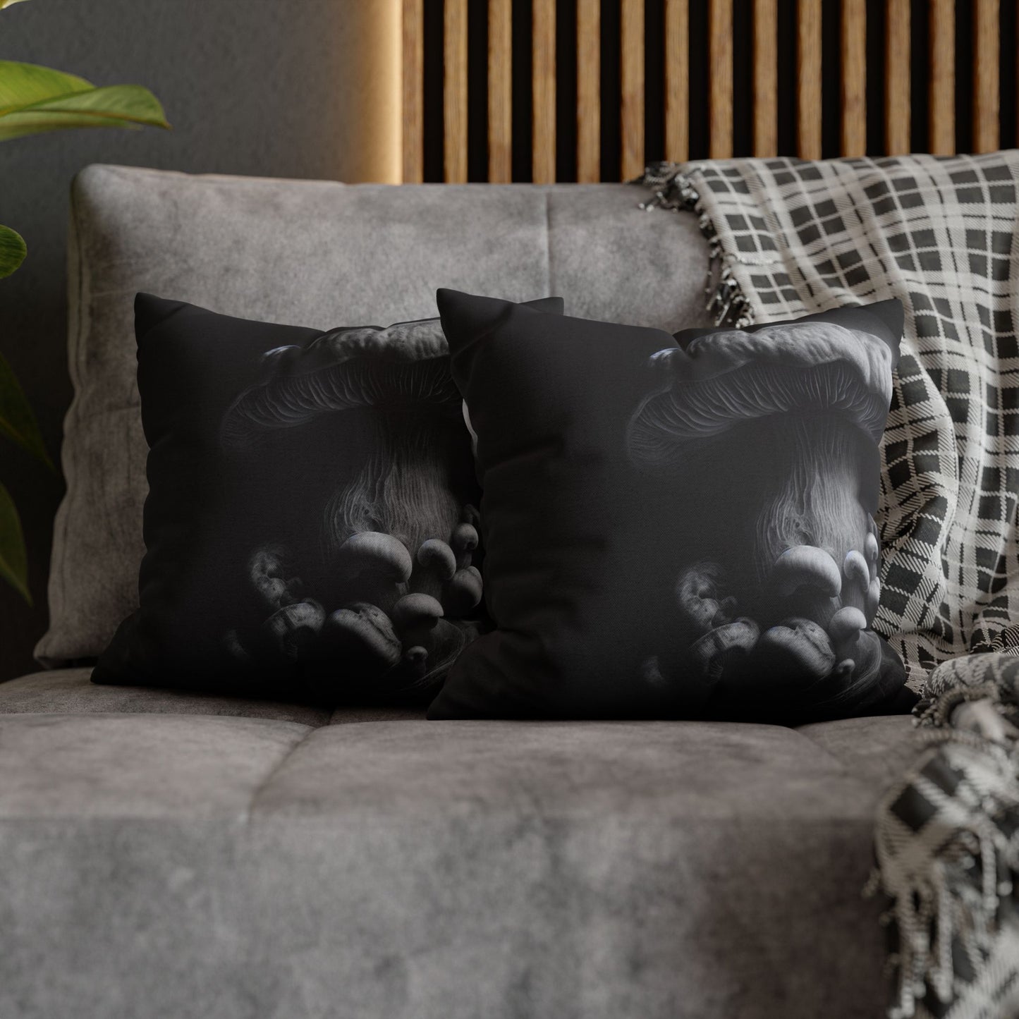 Monochrome Jellyfish Pillowcase - Dark Aesthetic Cushion Cover, Home Decor, Nautical Gift, Coastal Vibes, Unique Bedroom Accent