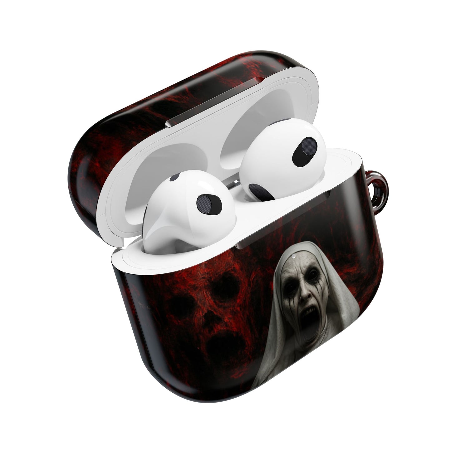 Horror-Themed AirPod Case, Spooky Earbud Cover, Unique Gift for Halloween, Gothic Design, Perfect for Music Lovers
