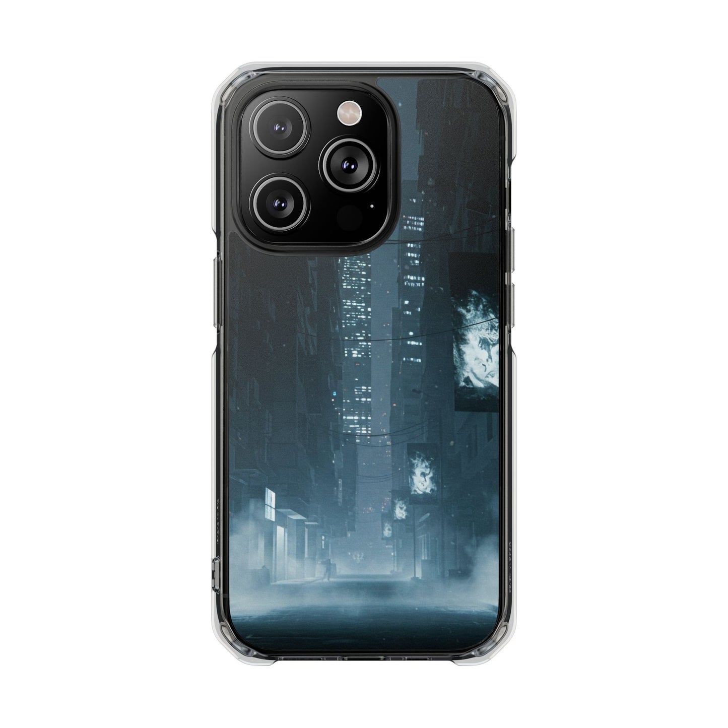 Magnetic Clear Impact Cases for Phones | Urban Nightscape Design | Unique Phone Accessories, Gift for Tech Lovers, Protective Cases