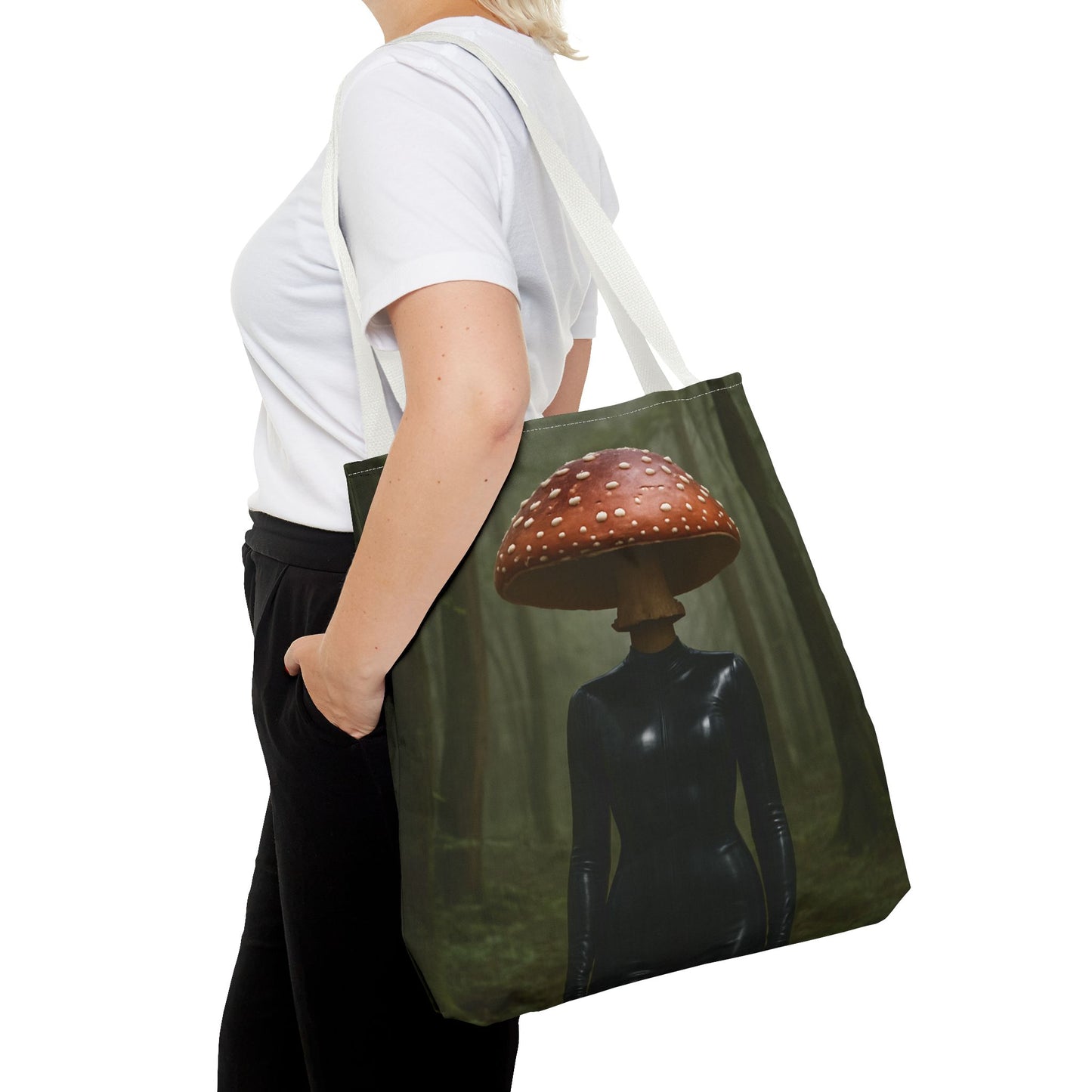 Whimsical Mushroom Tote Bag, Eco-Friendly Carryall, Gift for Nature Lovers, Unique Shopping Bag, Festival Fashion