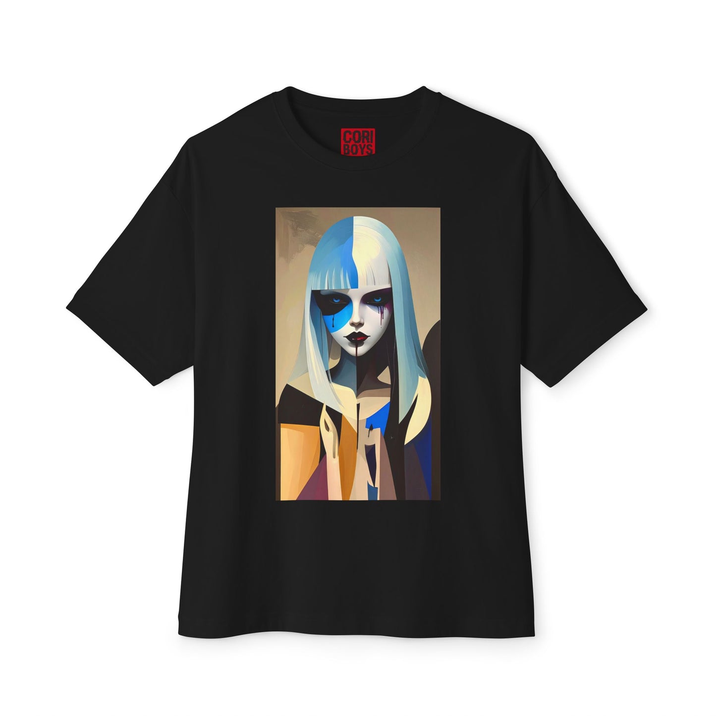 Artistic Oversized Tee, Stylish Graphic Top, Trendy Unisex Shirt, Unique Art Apparel, Casual Wear, Gift for Art Lovers