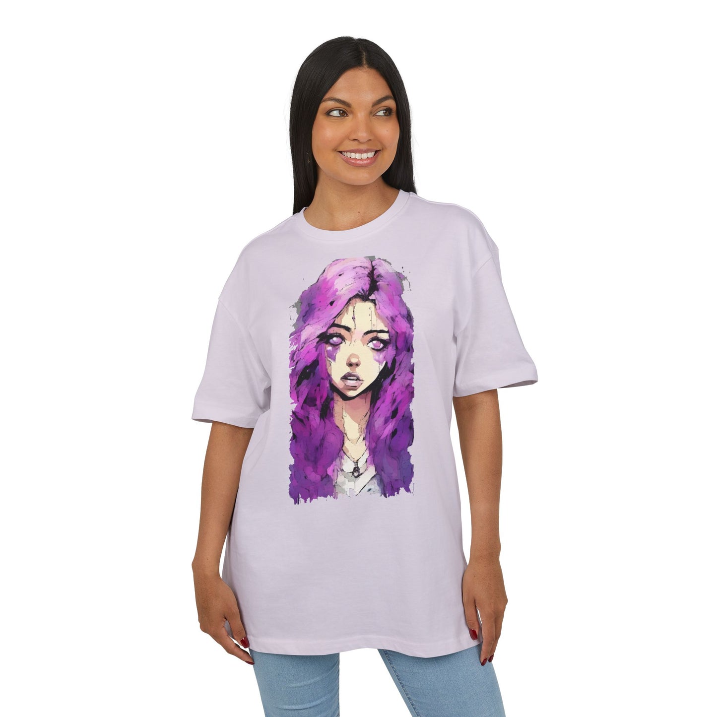 Artistic Oversize Tee - Stylish Women’s Graphic Tee, Casual Streetwear Top, Gift for Her, Unique Art Apparel, Trendy Everyday Wear