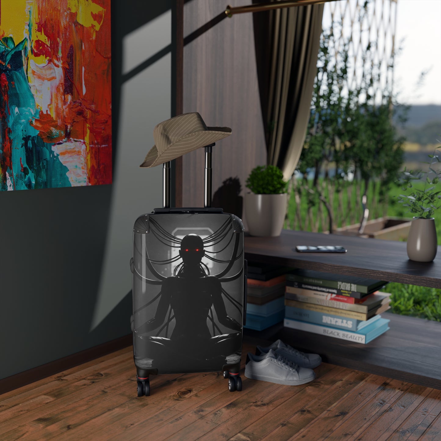 Stylish Travel Suitcase with Futuristic Design - Perfect for Adventurers