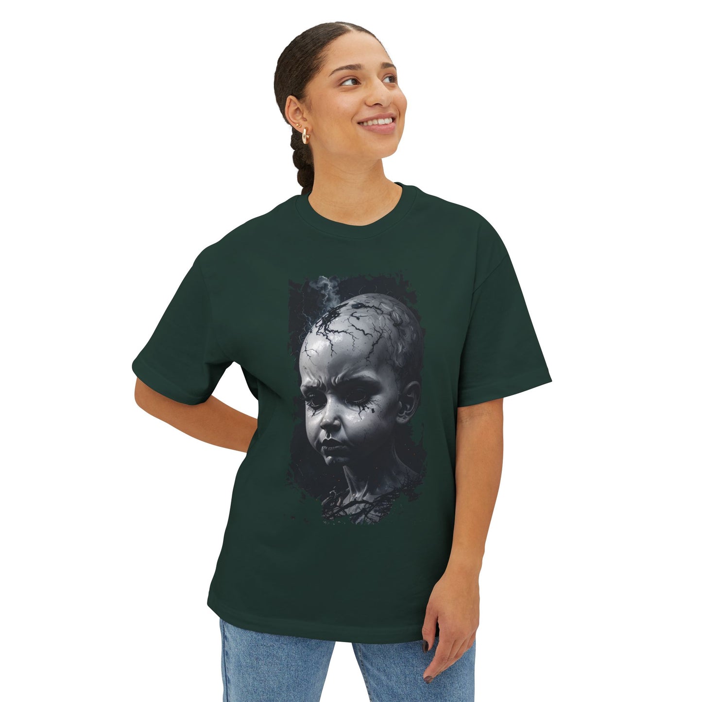 Edgy Unisex Oversized Tee - Streetwear Graphic Top, Casual Style, Everyday Wear, Unique Gift, Alternative Fashion