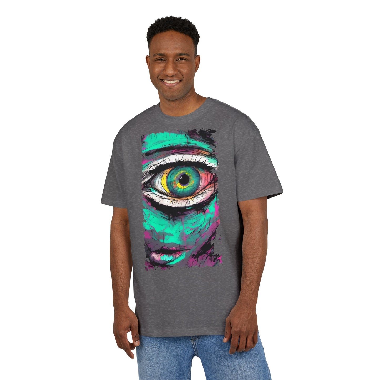 Stylish Eye Graphic Tee, Unisex Oversized T-Shirt, Casual Wear, Street Style, Gift for Art Lovers, Funky Apparel