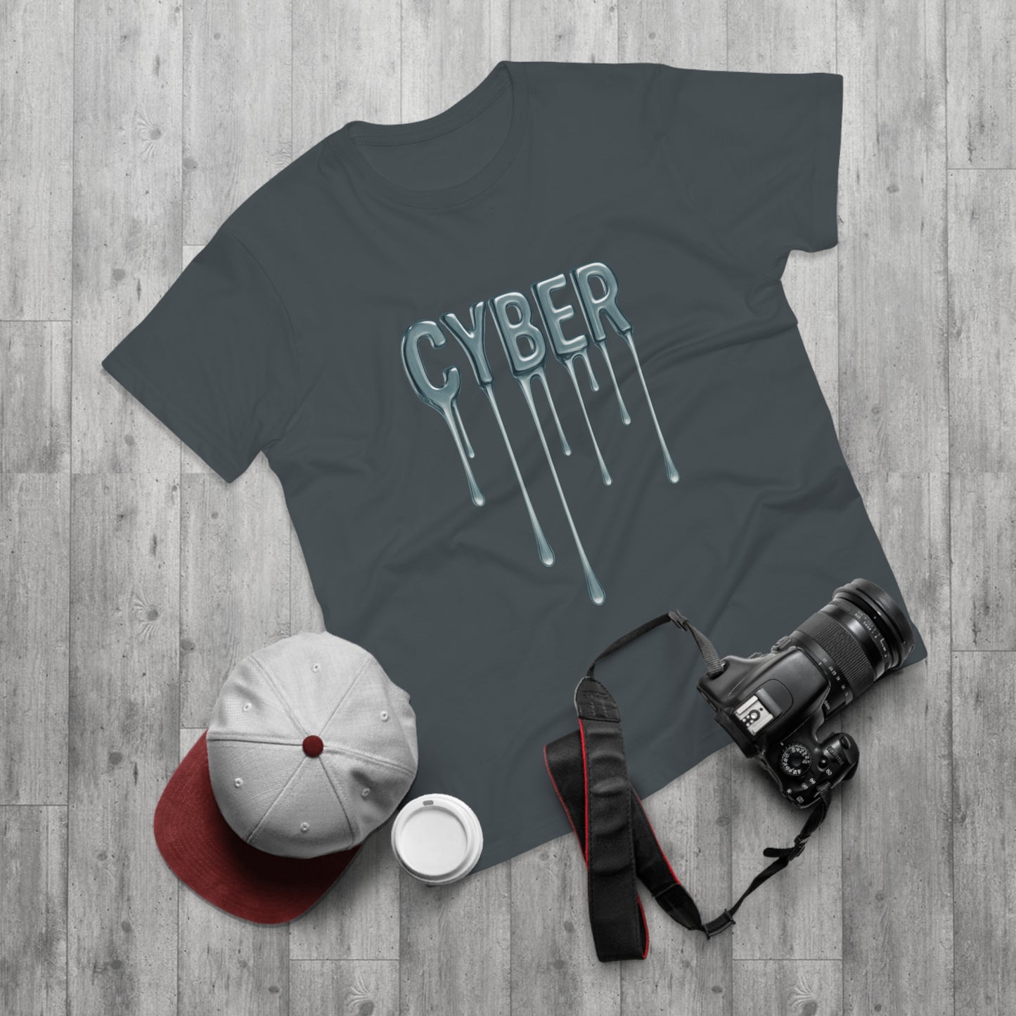 Cool Drippy Cyber T-Shirt, Unisex Graphic Tee, Casual Wear, Tech Enthusiast Gift, Trendy Streetwear for All Occasions