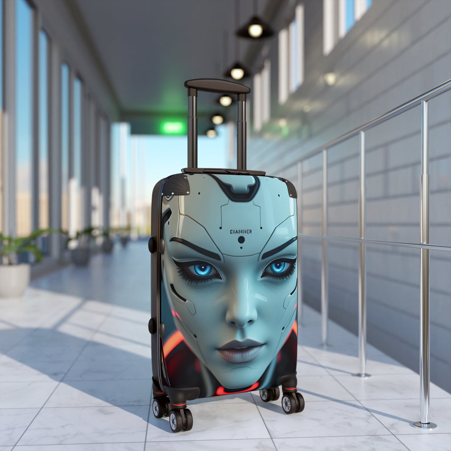 Futuristic Travel Suitcase - Stylish Carry-On for Adventurers, Geek Chic Luggage, Unique Travel Bag, Gift for Travelers, Customizable Design