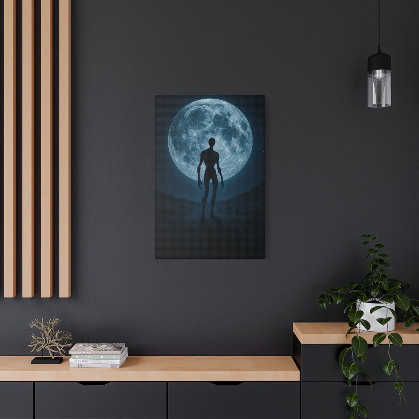 Mysterious Stretched Canvas Art, Wall Decor, Gothic Home Decor, Halloween Decorations, Unique Gift, Dark Art