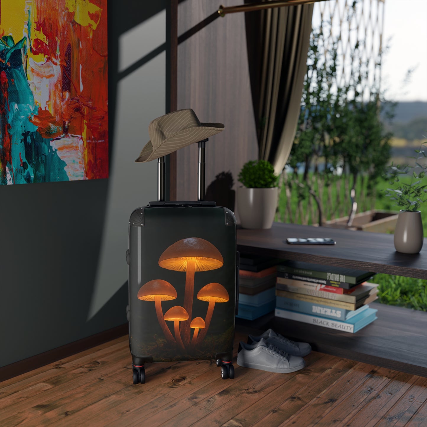 Mushroom Suitcase – Travel Gear, Luggage, Weekend Getaway, Gift for Travelers, Adventure Accessories