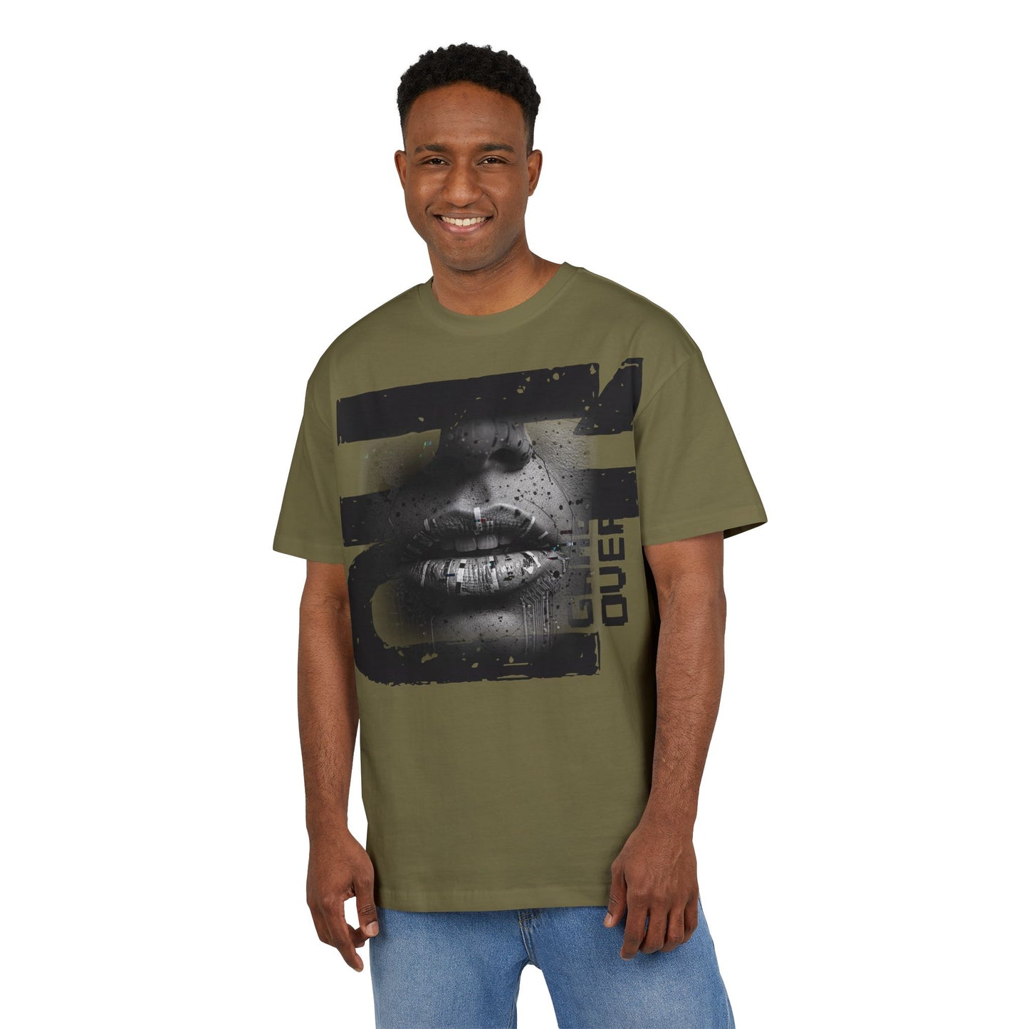 Gamer Unisex Oversized Tee - Game Over Graphic Tee