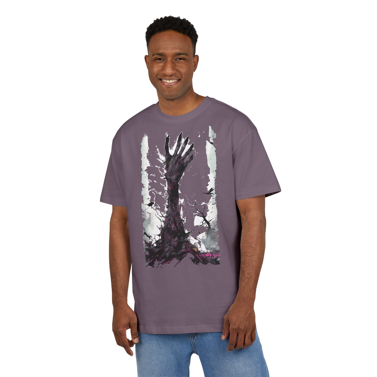 Artistic Oversized Unisex Tee, Graphic Tee, Casual Wear, Streetwear Style, Gift for Art Lovers, Unique T-Shirt Design