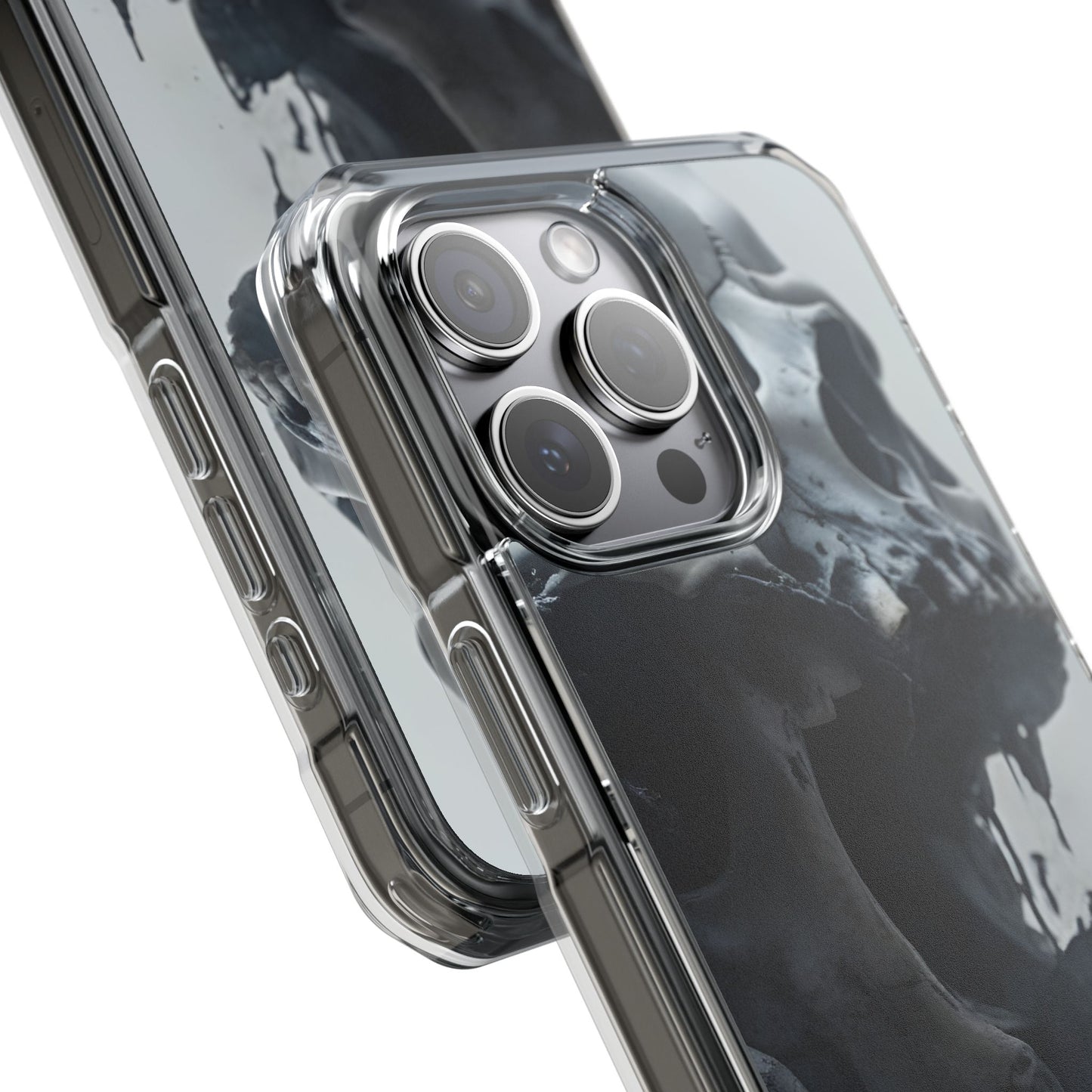 Unique Skull Design Magnetic Clear Impact Cases, Skull Phone Cases, Gothic Accessories, Halloween Gifts, Edgy Mobile Covers