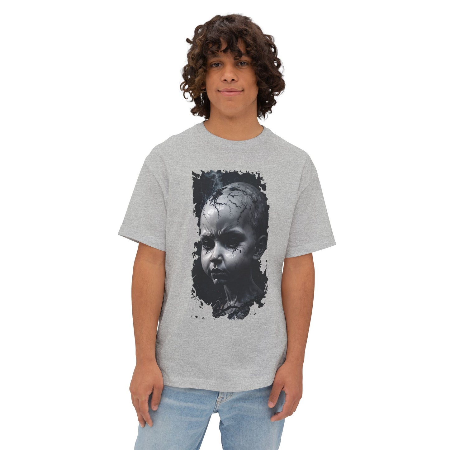 Edgy Unisex Oversized Tee - Streetwear Graphic Top, Casual Style, Everyday Wear, Unique Gift, Alternative Fashion