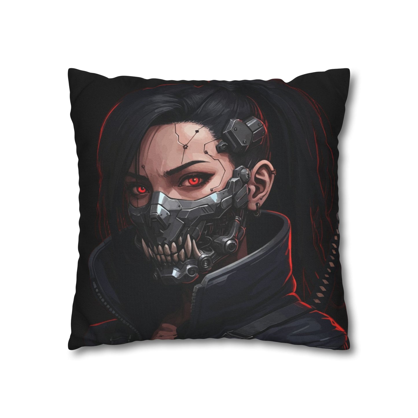 Cyberpunk-Style Velvet Pillowcase, Decorative Pillow, Home Decor, Unique Gift, Futuristic Accent, Gaming Room Decoration