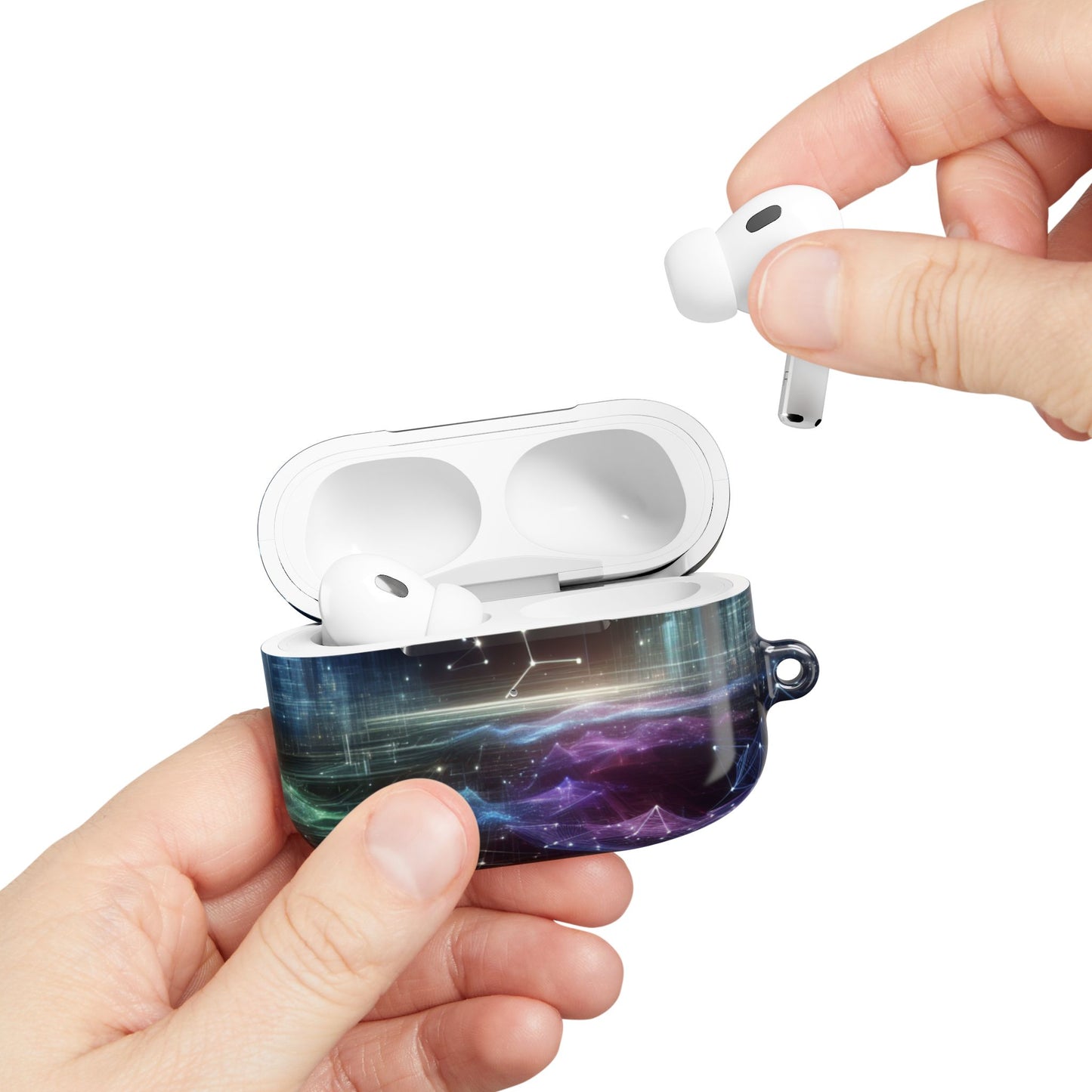 Cosmic Galaxy AirPod Cases, Astronaut Gifts, Space Themed Tech Accessories, Starry Night Earbuds Cover, Unique AirPods Holder