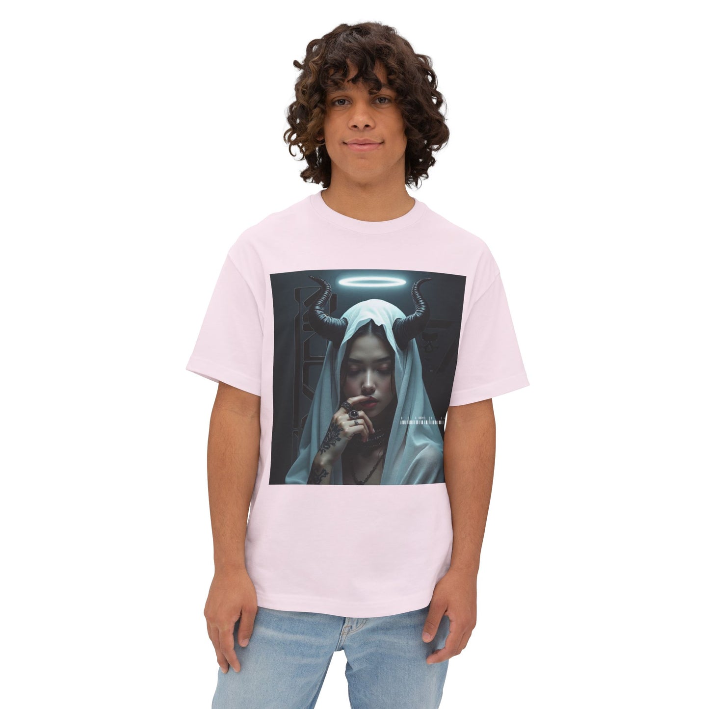 Gothic Inspired Oversized Tee - Perfect for Halloween, Music Festivals, Casual Wear, Alternative Fashion, Unique Gift Ideas
