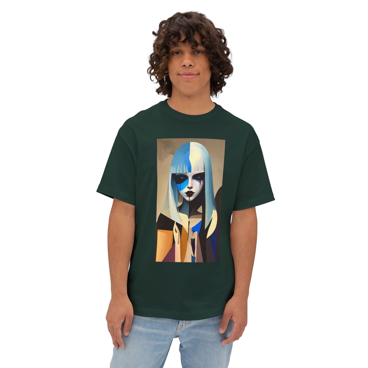 Artistic Oversized Tee, Stylish Graphic Top, Trendy Unisex Shirt, Unique Art Apparel, Casual Wear, Gift for Art Lovers