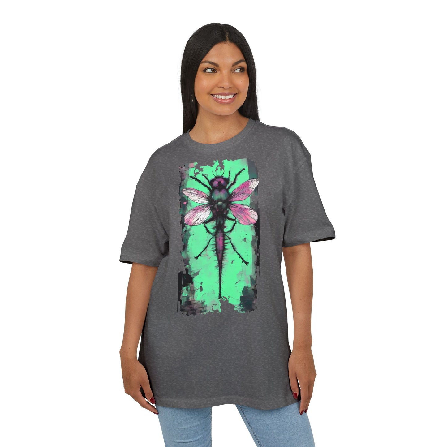 Botanical Dragonfly Tee - Nature-Inspired Unisex Oversized Shirt, Boho Style, Eco-Friendly Gift, Relaxed Summer Top, Unique Graphic Tee