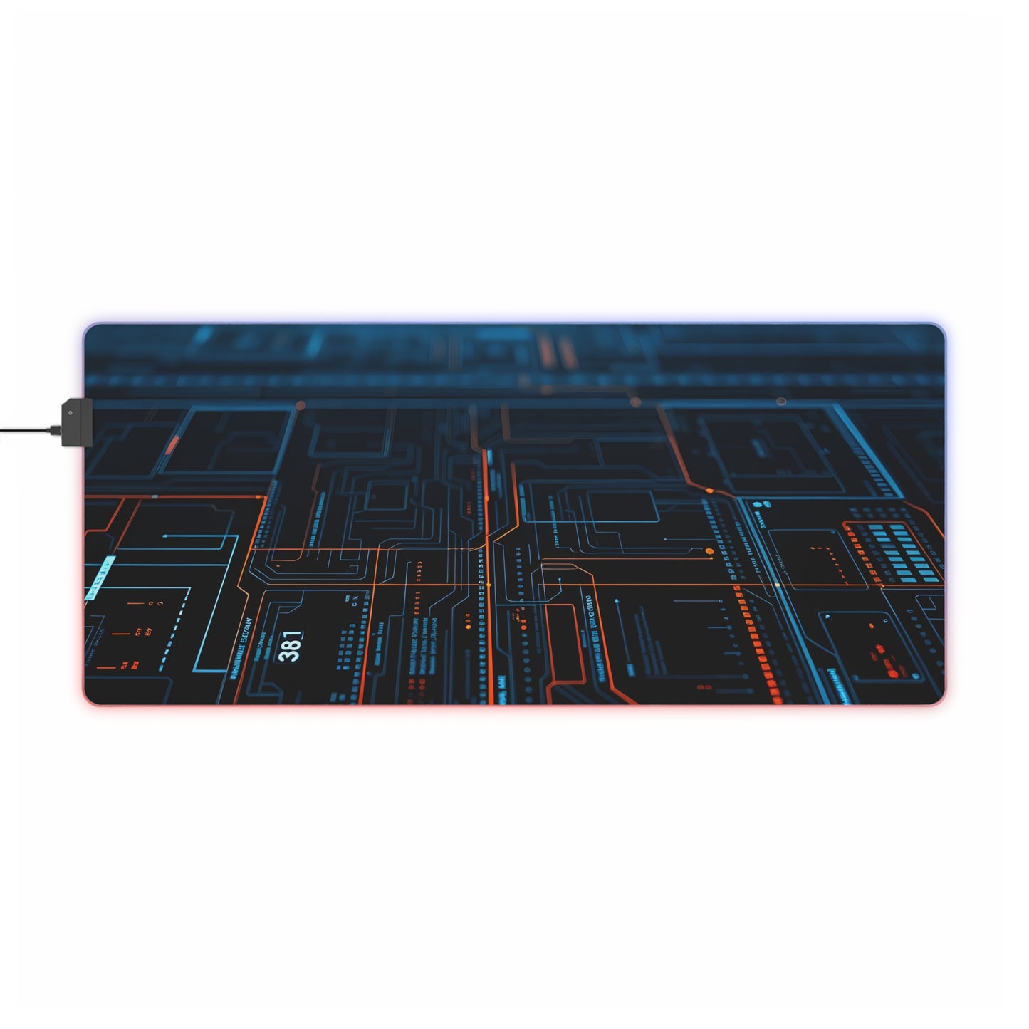 Gaming Mouse Pad with Abstract Cyber Design