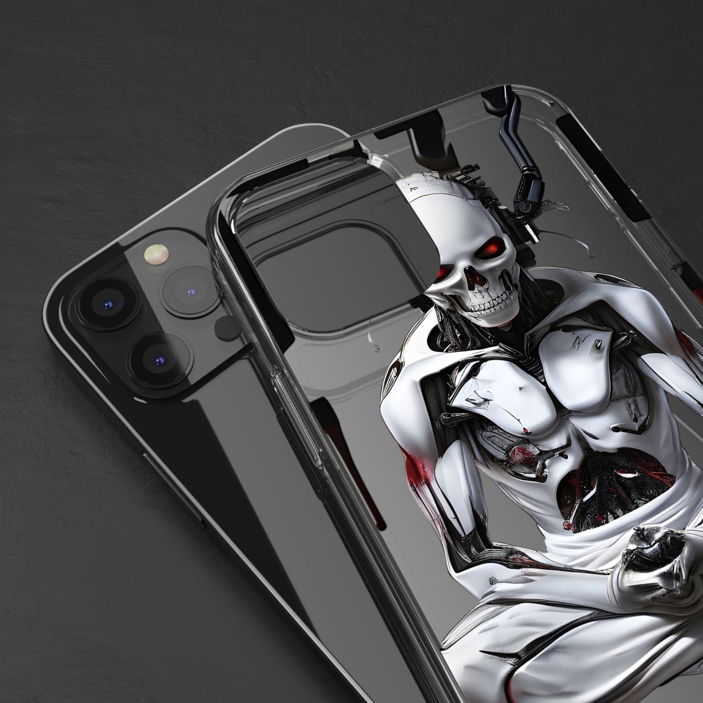 Clear Phone Cases with Cyber Design