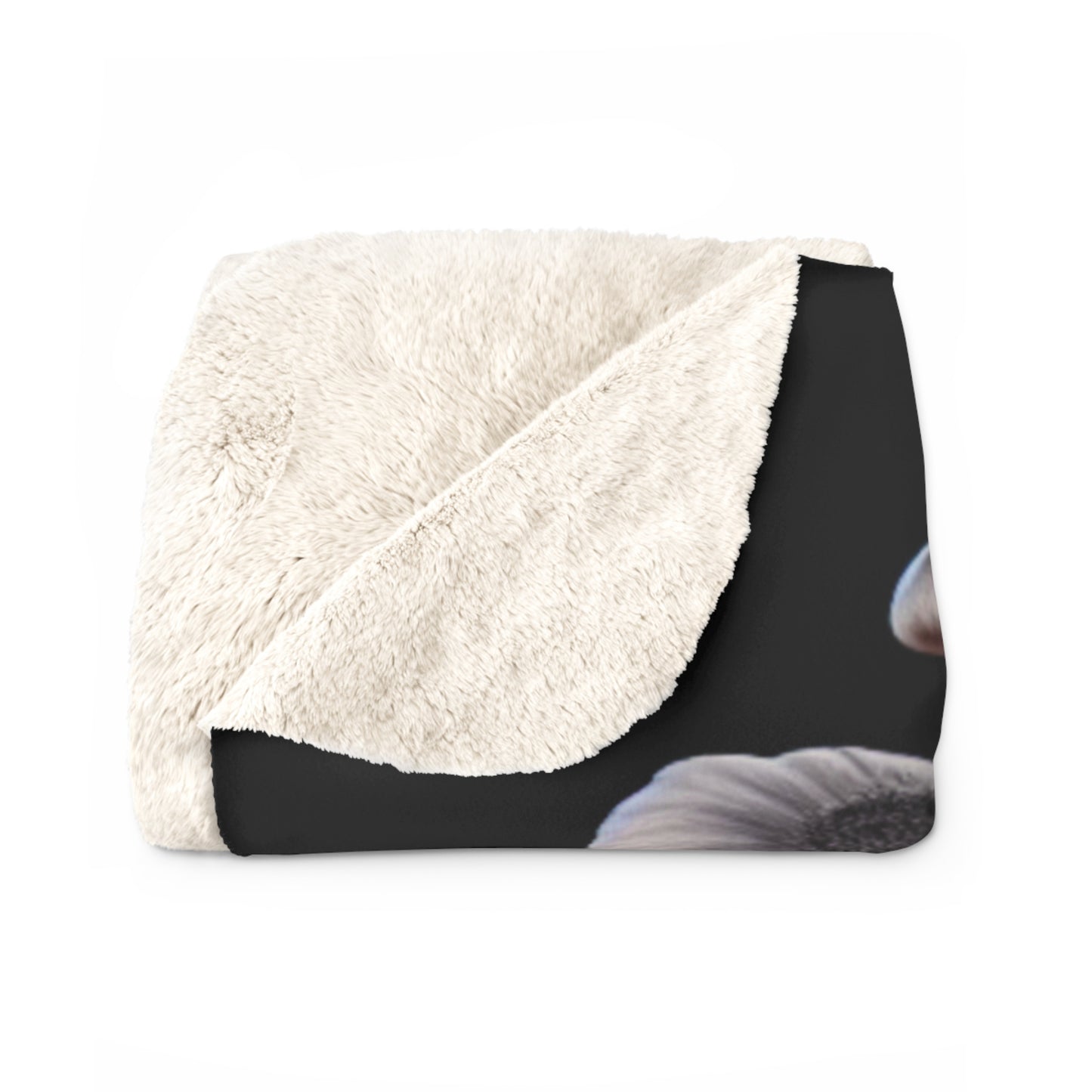 Mystical Mushroom Sherpa Fleece Blanket - Cozy & Artistic
