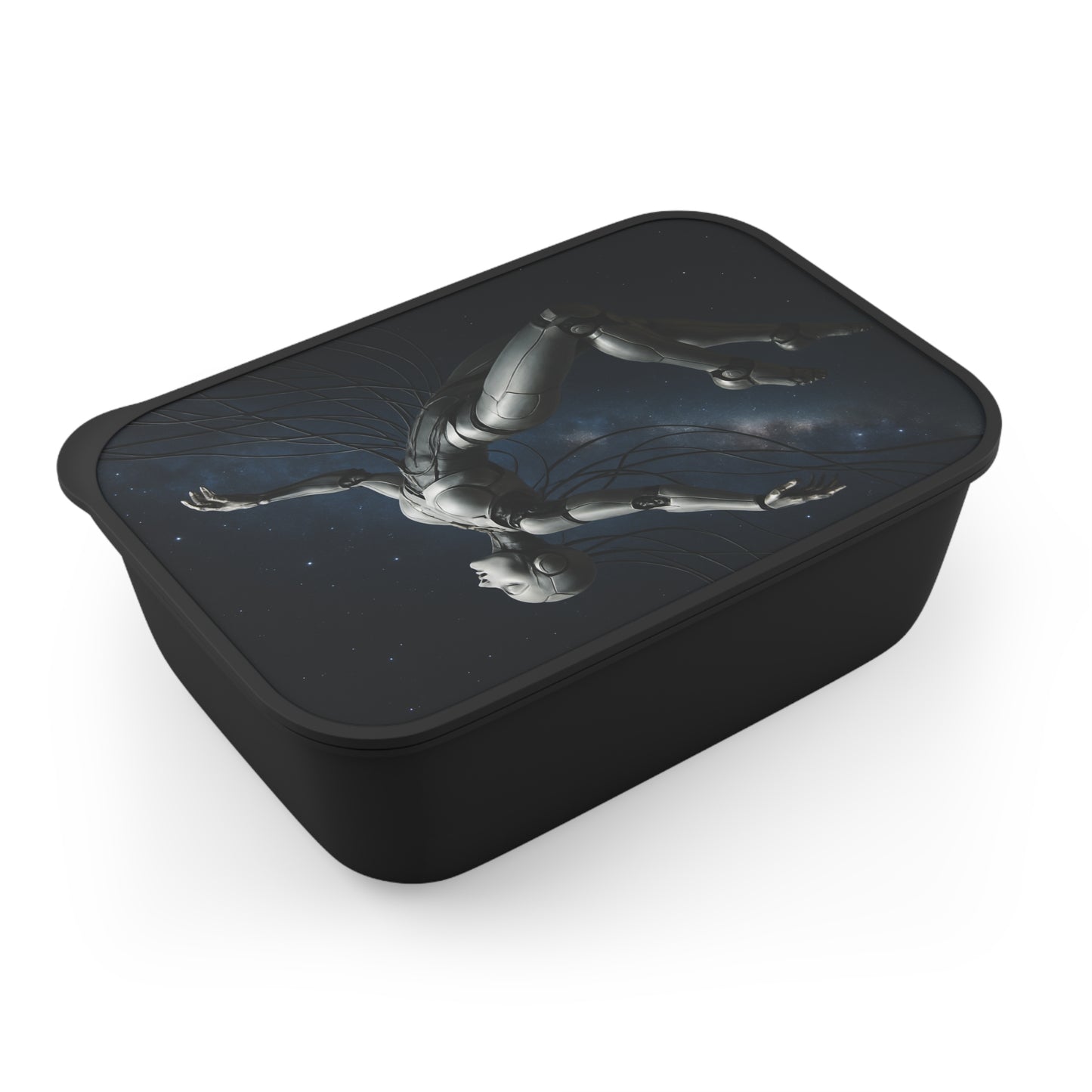 Futuristic Bento Box for Foodies, Lunch Box, Eco-Friendly Container, Stylish Utensils Set, Perfect for Work and School
