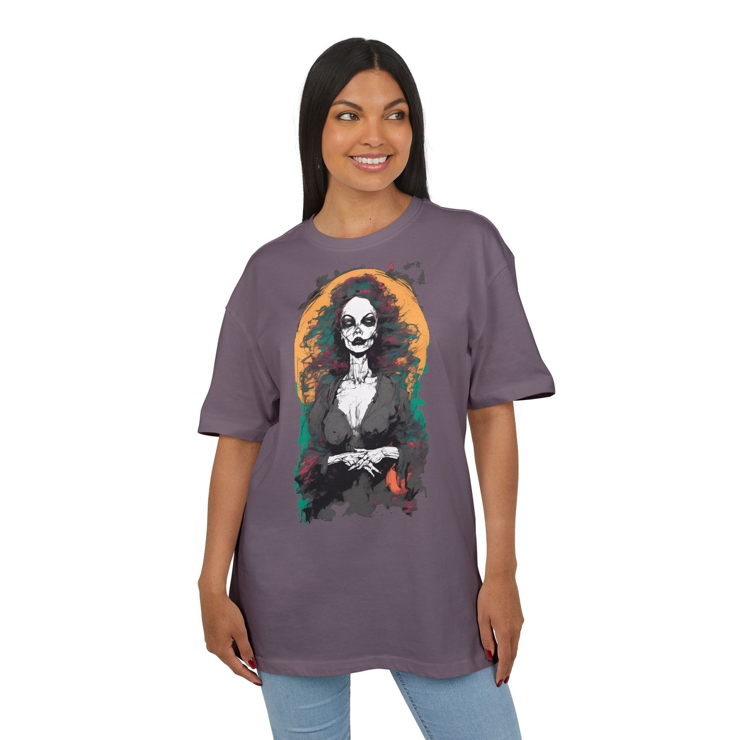 Gothic Art Oversized Tee - Perfect for Halloween Celebrations, Casual Outfits, Gift for Art Lovers, Unique Graphic Tee, Spooky Style