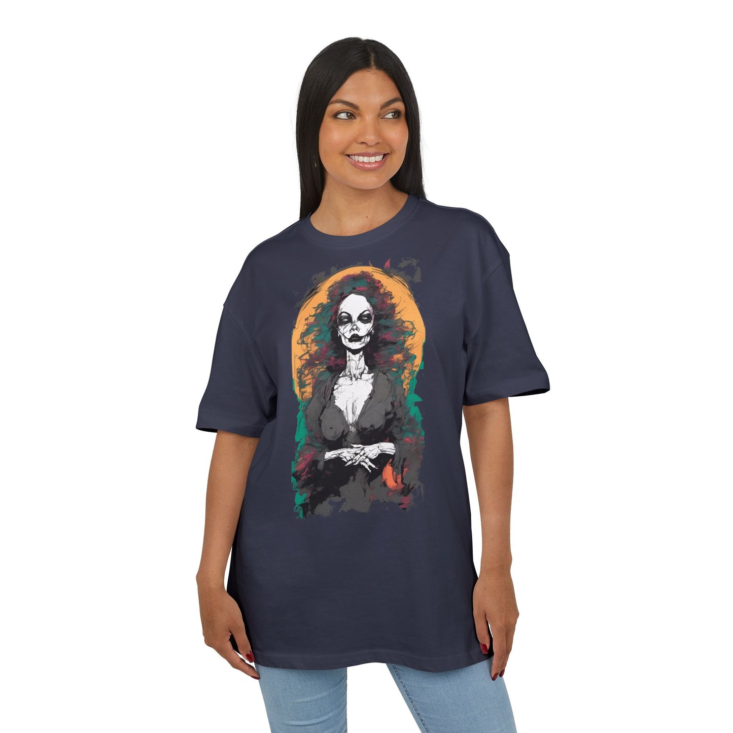 Gothic Art Oversized Tee - Perfect for Halloween Celebrations, Casual Outfits, Gift for Art Lovers, Unique Graphic Tee, Spooky Style