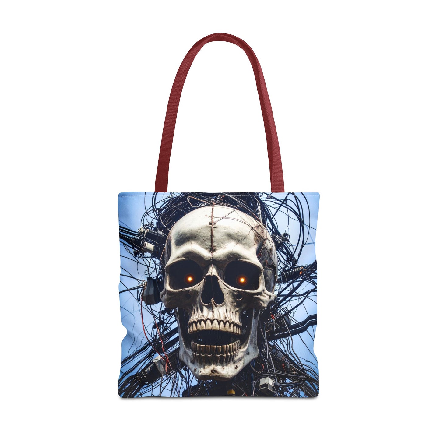 Gothic Skull Tote Bag, Gift for Halloween, Edgy Fashion Accessory, Unique Shopping Bag, Cool Graphic Reusable Tote