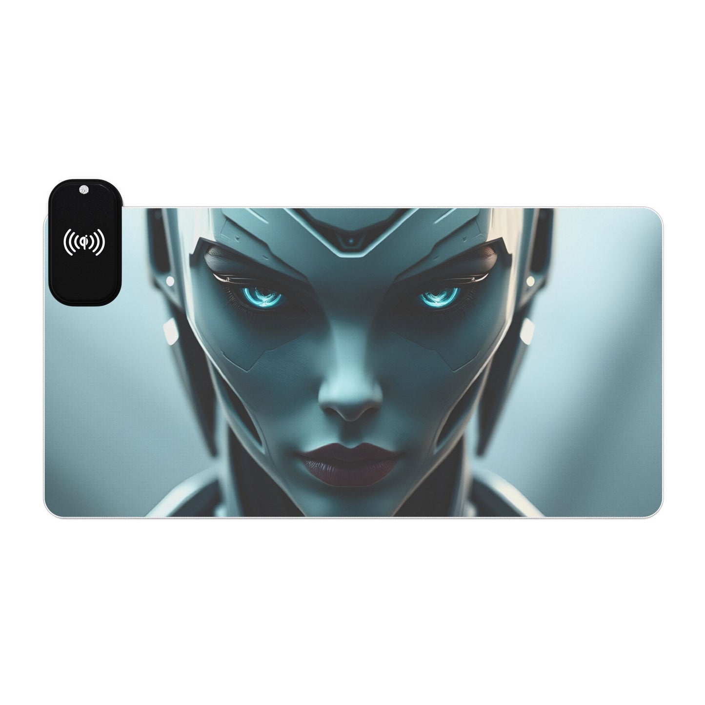 LED Gaming Mouse Pad with Wireless Charger - Futuristic Design, Gaming Decor, Gift for Gamers, Desk Accessories, Office Essentials