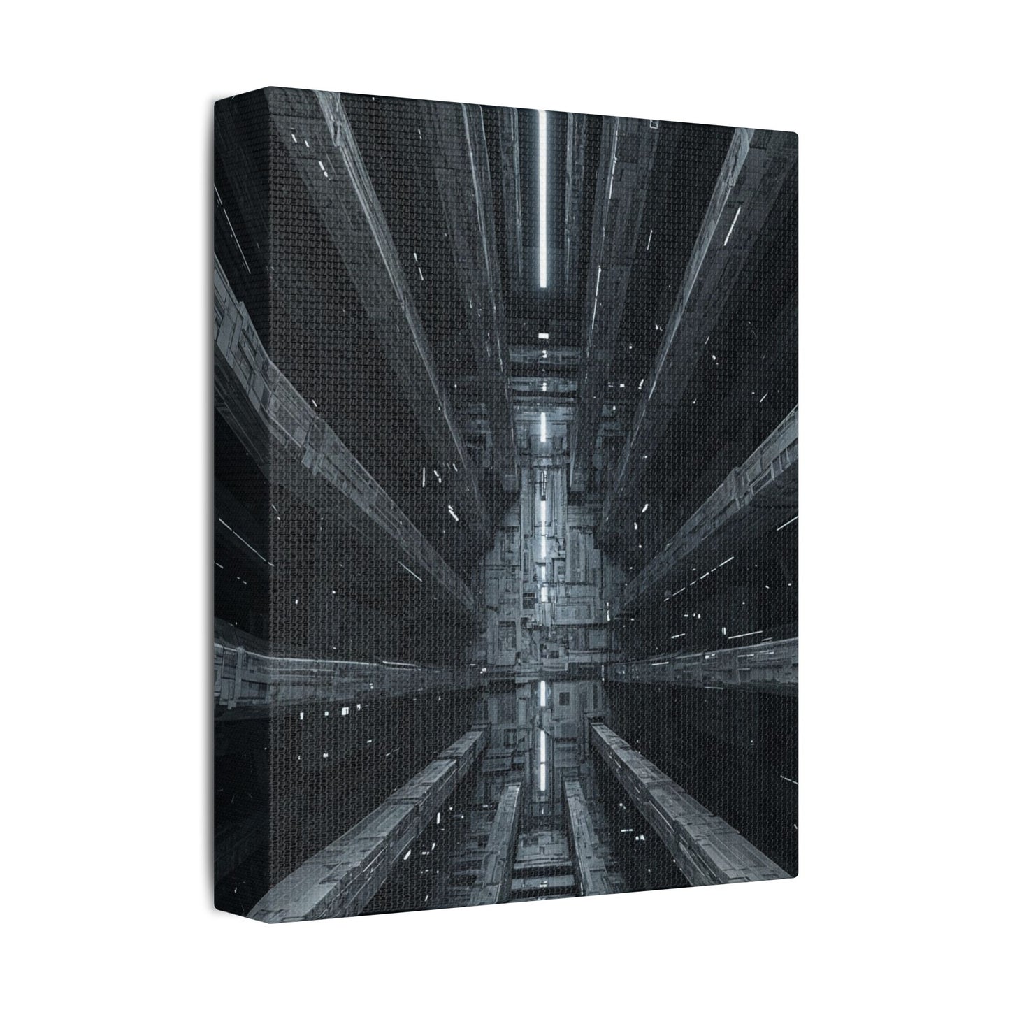 Futuristic Stretched Canvas Art, Modern Wall Decor, Sci-Fi Artwork, Perfect for Home or Office, Unique Gift Idea, Abstract Design