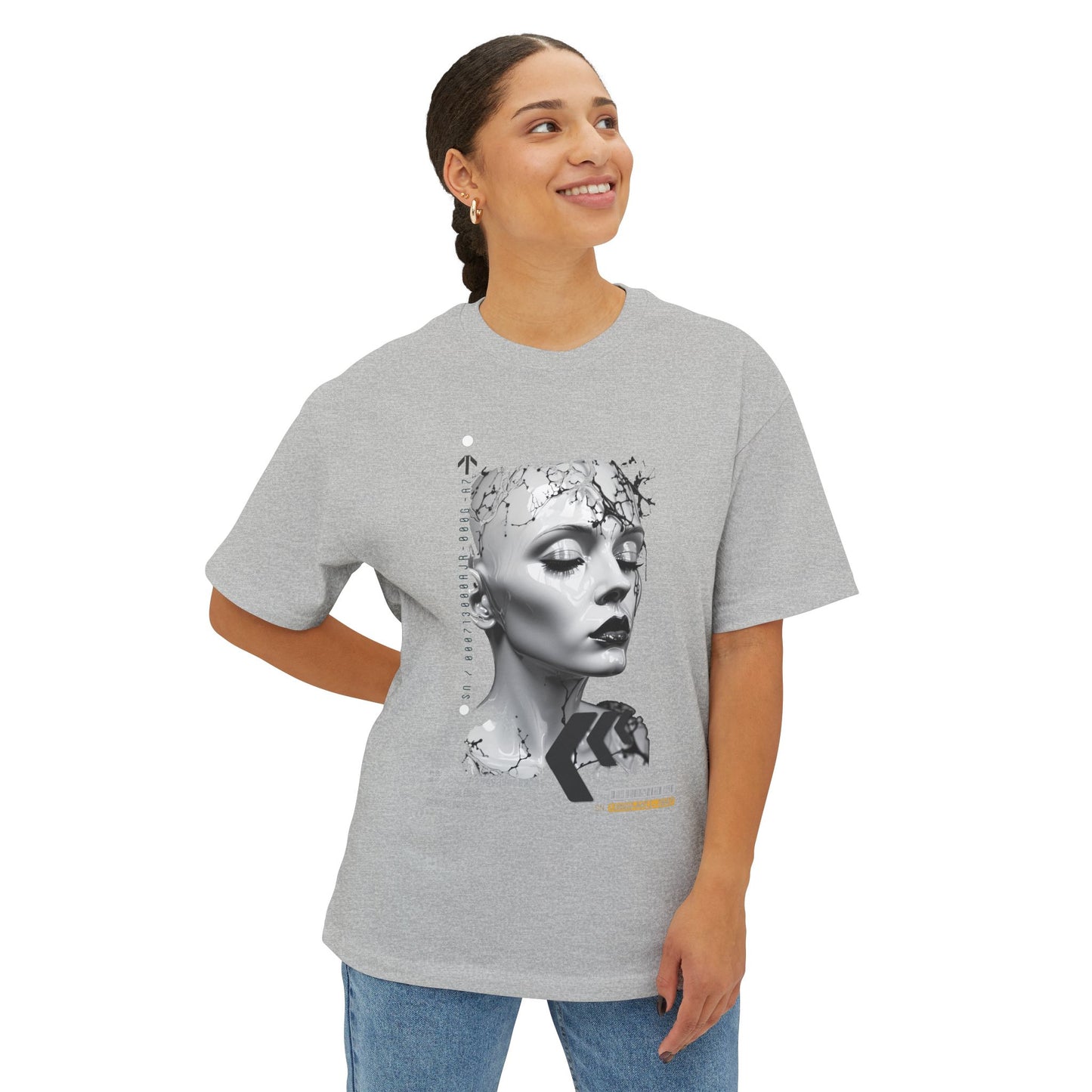 Chic Graphic Tee, Unisex Streetwear, Trendy Oversized Shirt, Modern Art T-Shirt, Casual Wear for Everyday Style