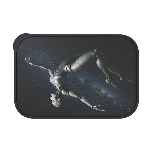 Futuristic Bento Box for Foodies, Lunch Box, Eco-Friendly Container, Stylish Utensils Set, Perfect for Work and School