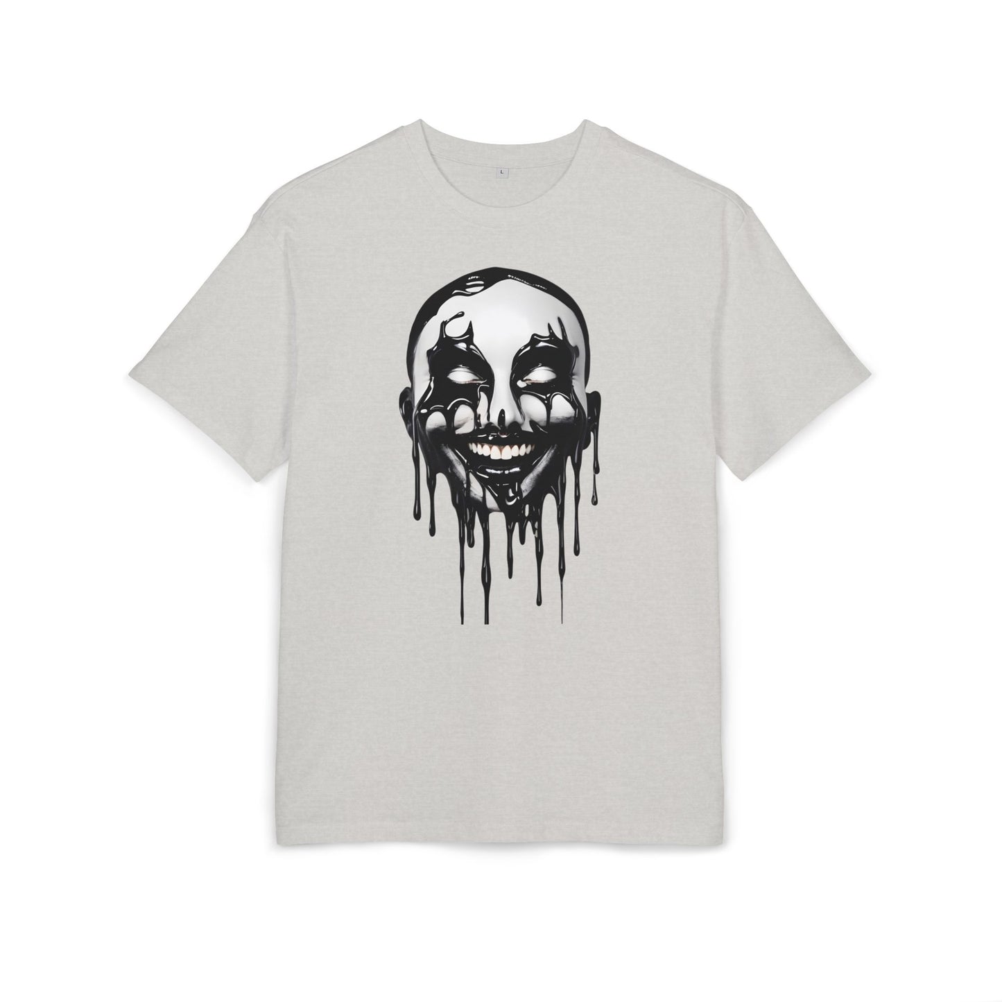 Gothic Graffiti Oversized Tee - Trendy Streetwear, Unisex Fashion Shirt, Edgy Graphic Tee, Perfect for Halloween, Casual Wear
