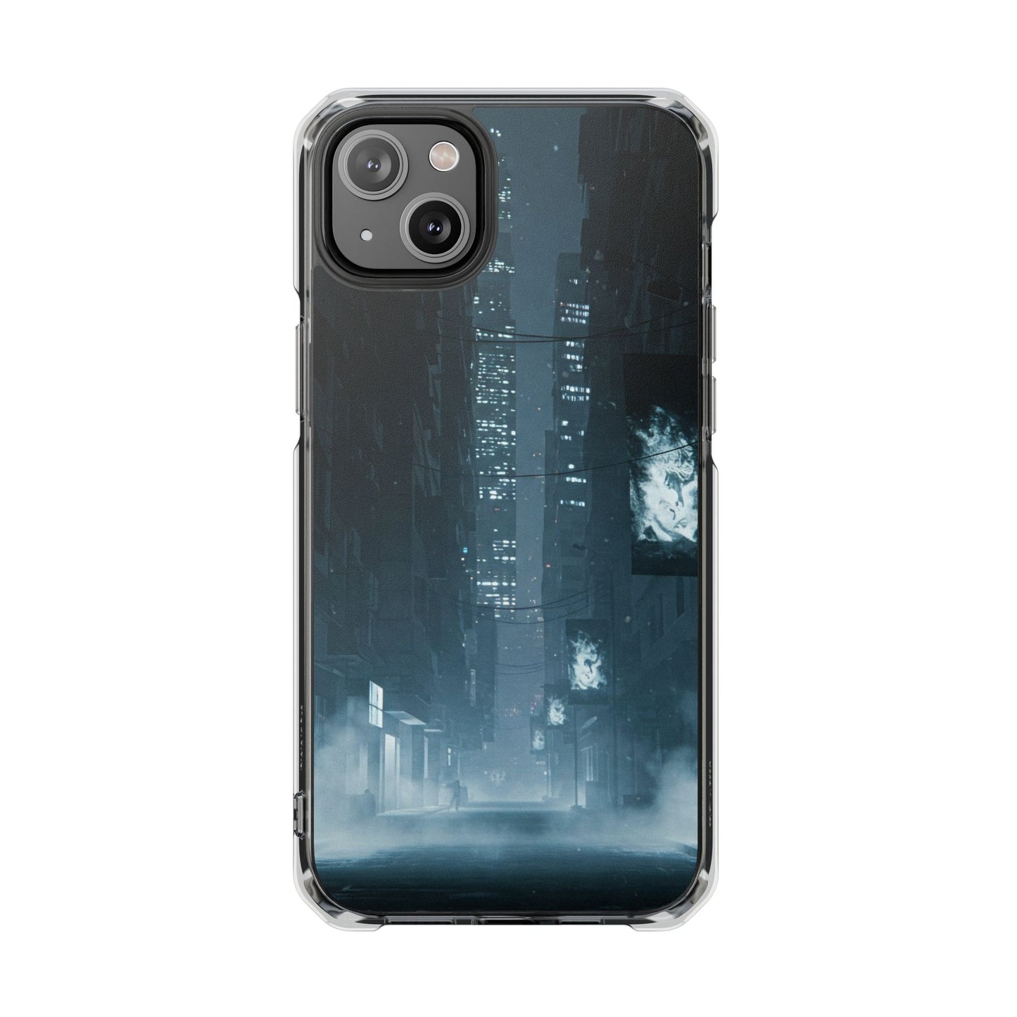 Magnetic Clear Impact Cases for Phones | Urban Nightscape Design | Unique Phone Accessories, Gift for Tech Lovers, Protective Cases