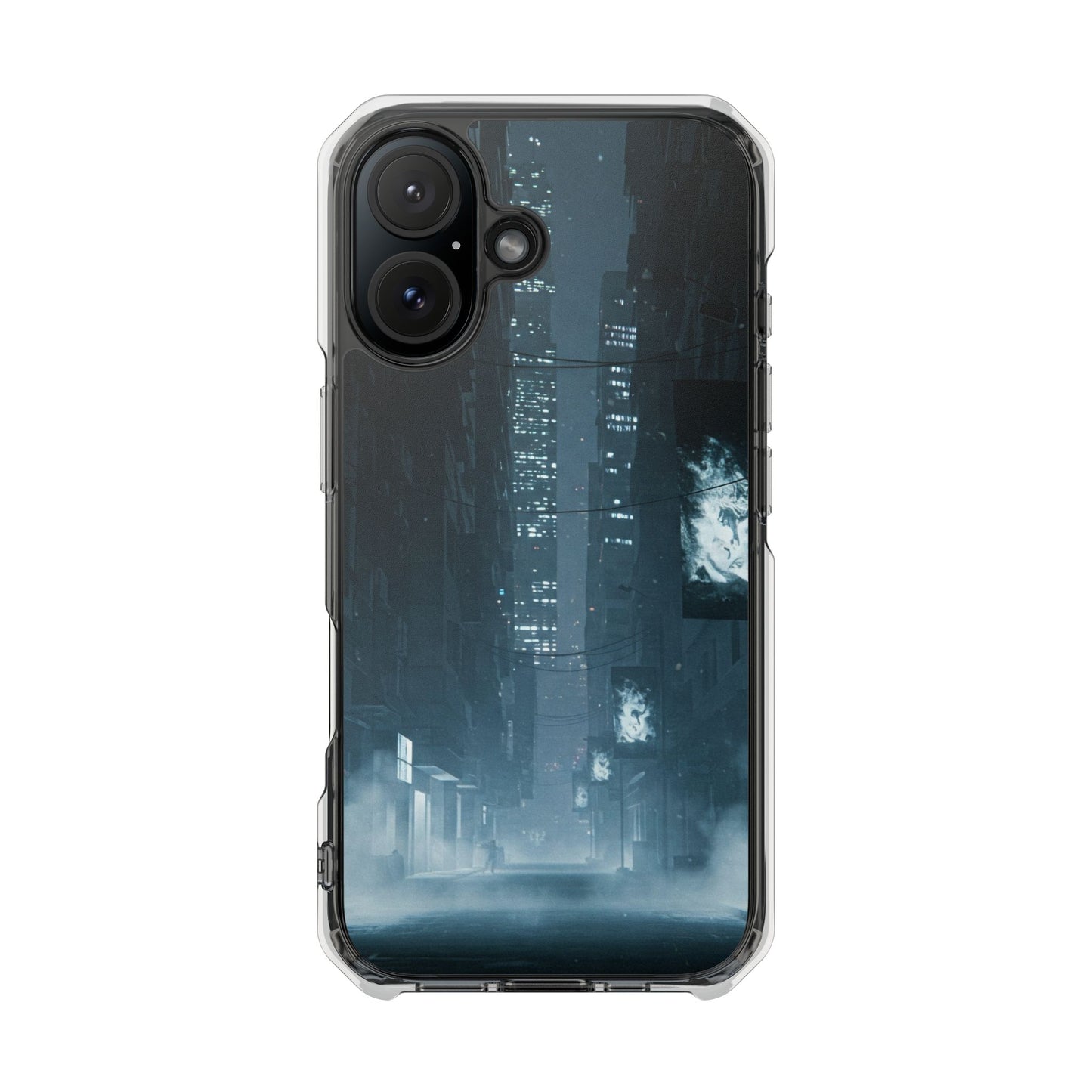 Magnetic Clear Impact Cases for Phones | Urban Nightscape Design | Unique Phone Accessories, Gift for Tech Lovers, Protective Cases