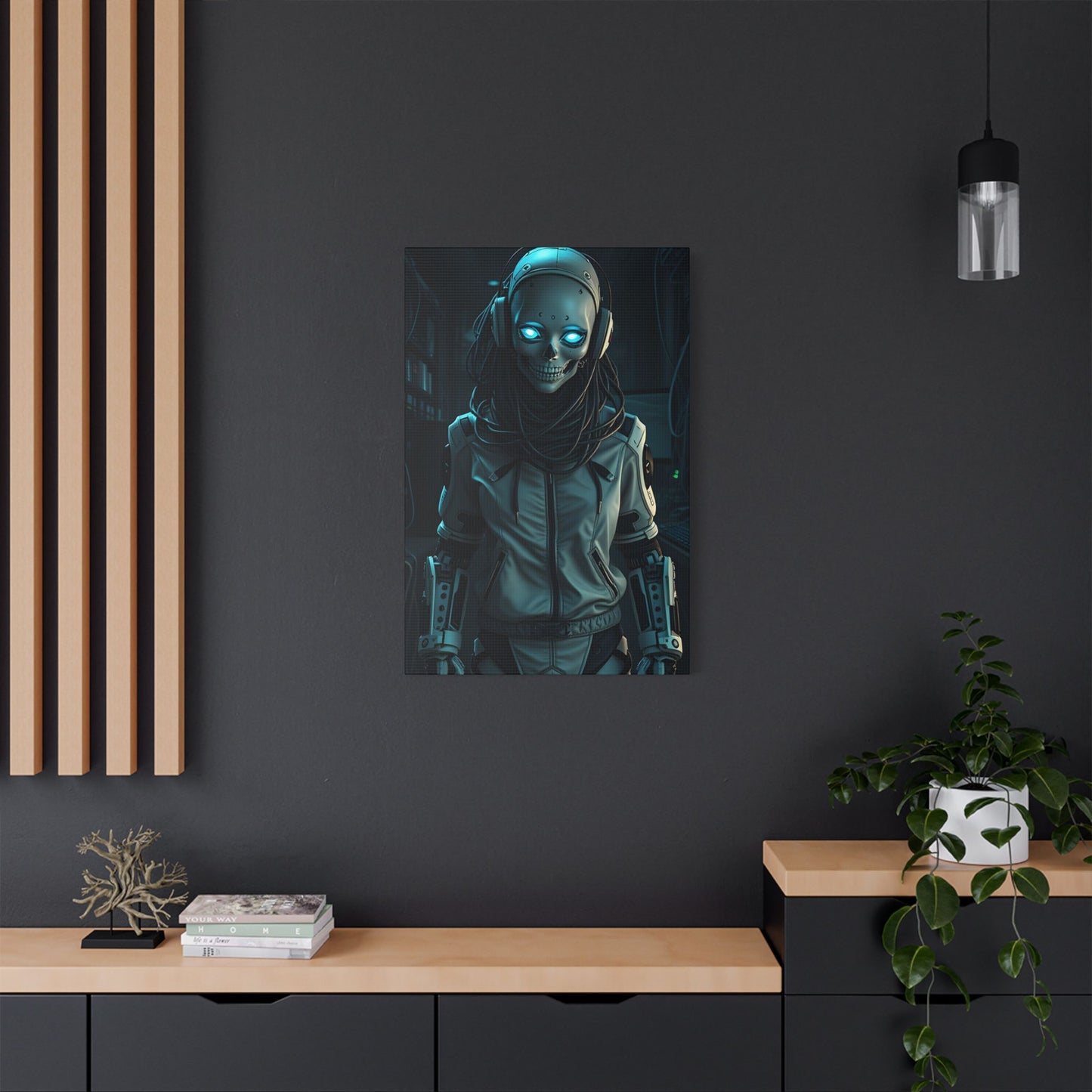 Futuristic Canvas Art, Wall Decor, Sci-Fi Home Accent, Unique Gift for Tech Lovers, Robot Themed Artwork