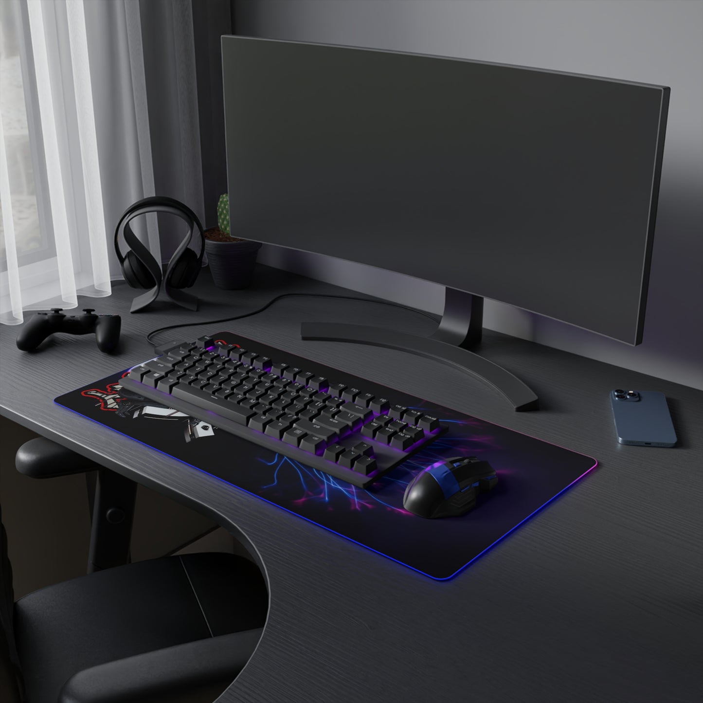 LED Gaming Mouse Pad – Electric Ninja Design for Gamers