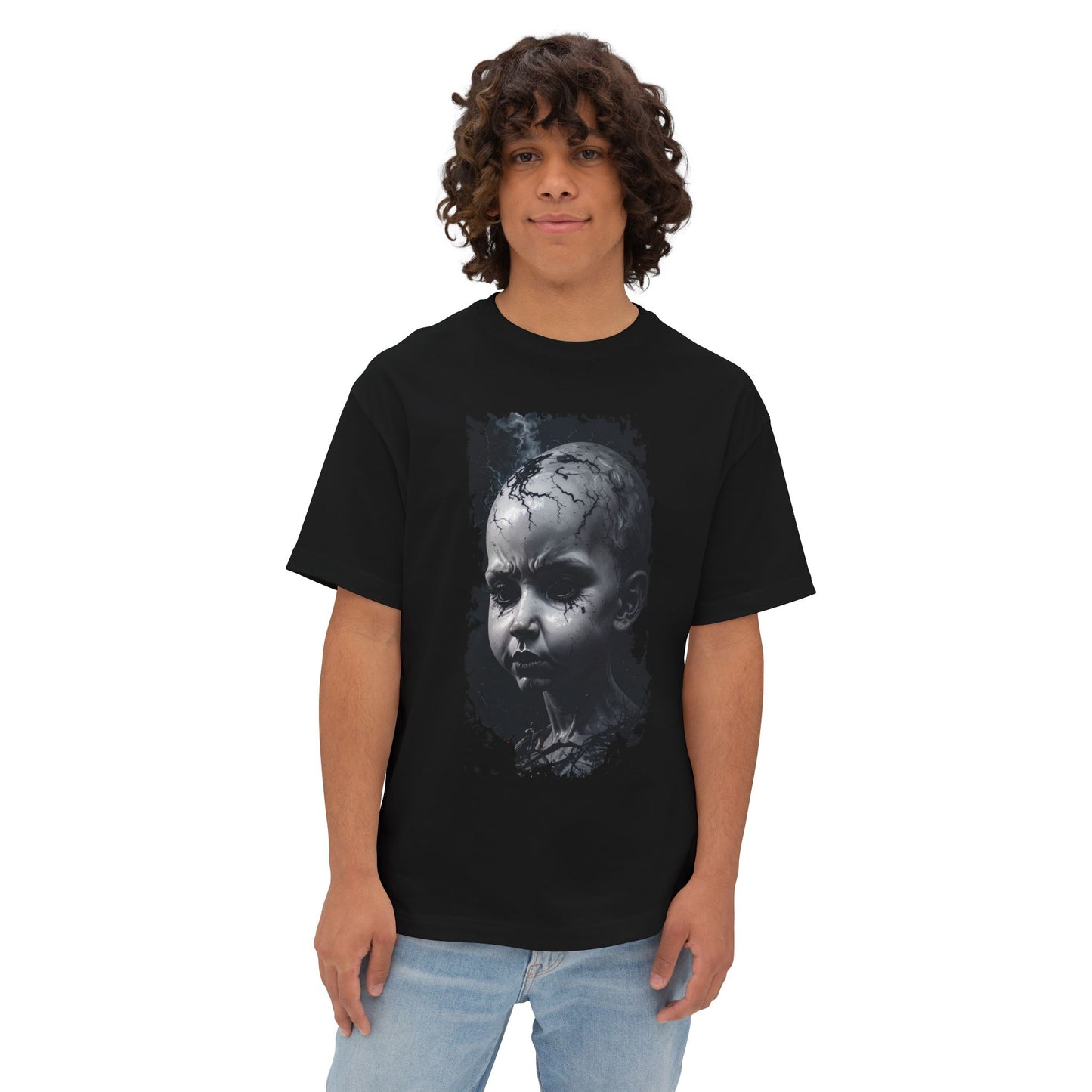 Edgy Unisex Oversized Tee - Streetwear Graphic Top, Casual Style, Everyday Wear, Unique Gift, Alternative Fashion