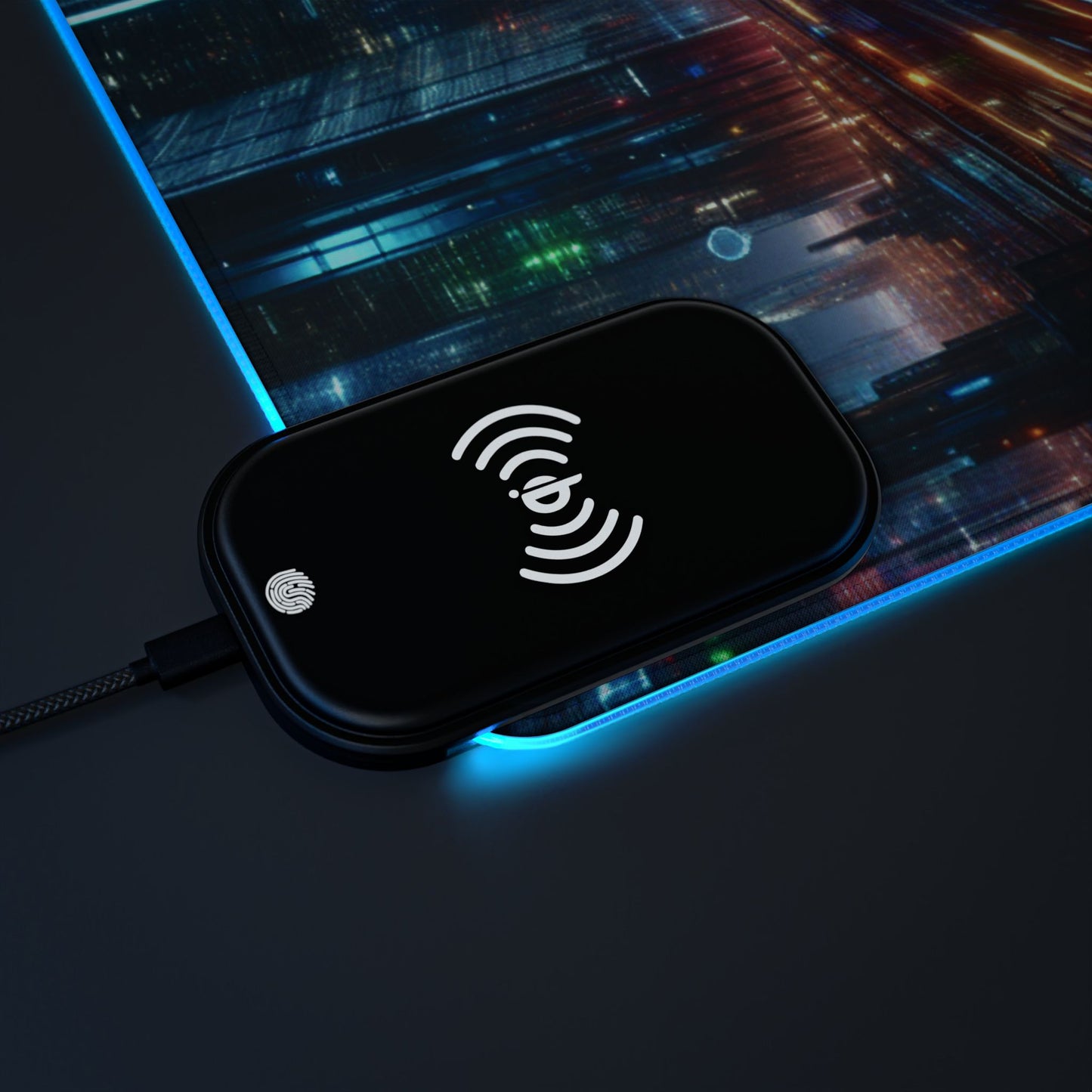 LED Gaming Mouse Pad with Wireless Charging | RGB Desk Mat, Gamer Gift, Office Decor, Tech Accessories, PC Setup
