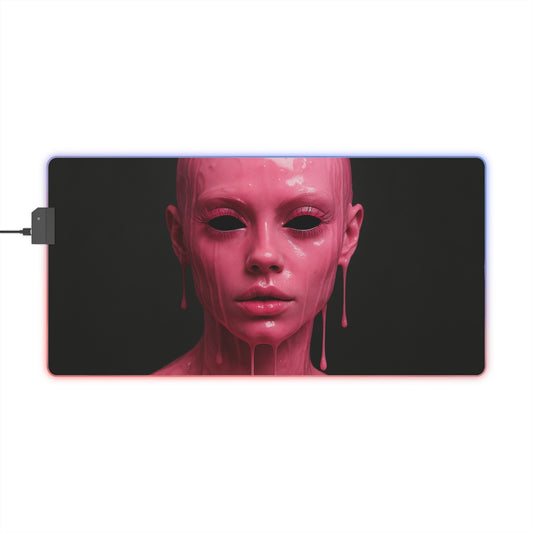 Illuminated Gaming Mouse Pad, LED Desk Mat, Cool Gamer Accessories, RGB Mousepad, Unique Gaming Gifts, Cyberpunk Decoration