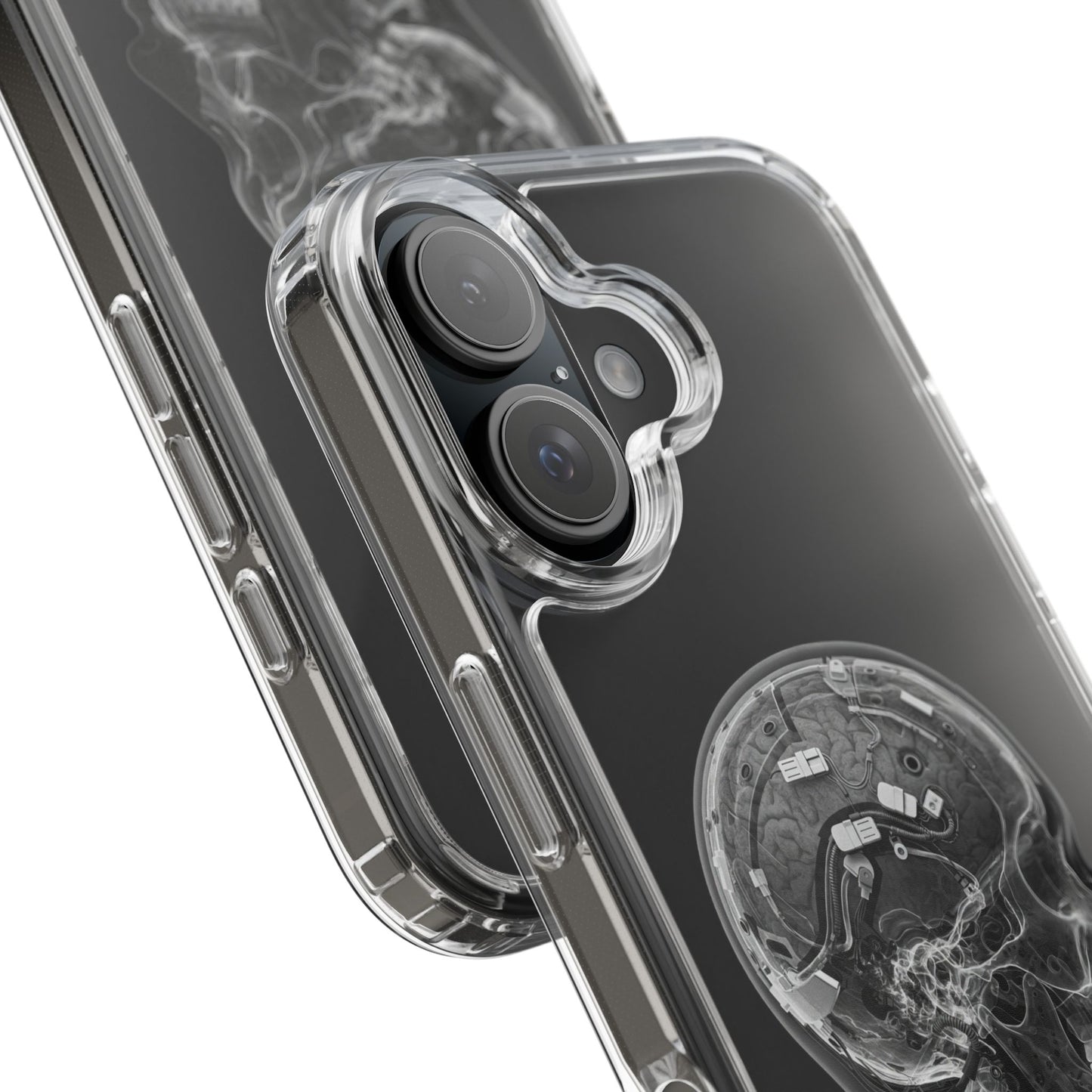 Skull Design Clear Phone Case - Unique Aesthetic for Tech Lovers