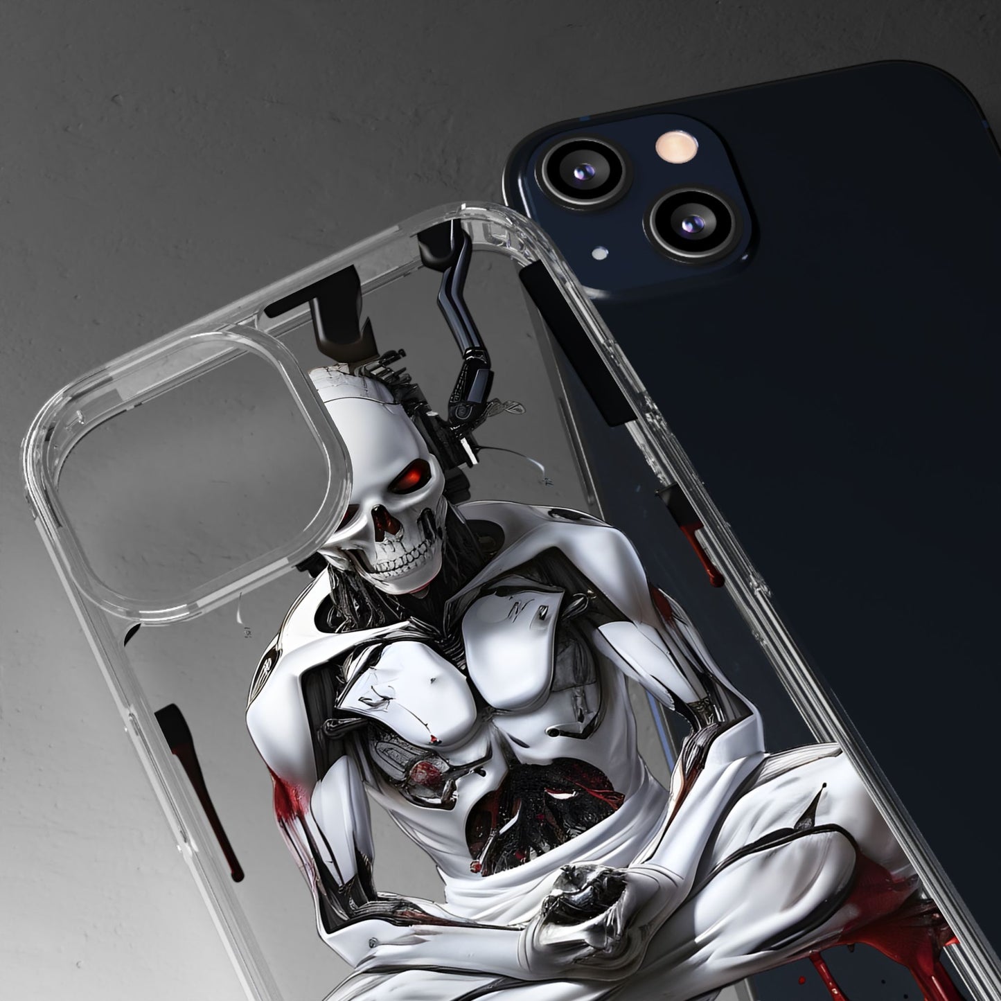 Clear Phone Cases with Cyber Design