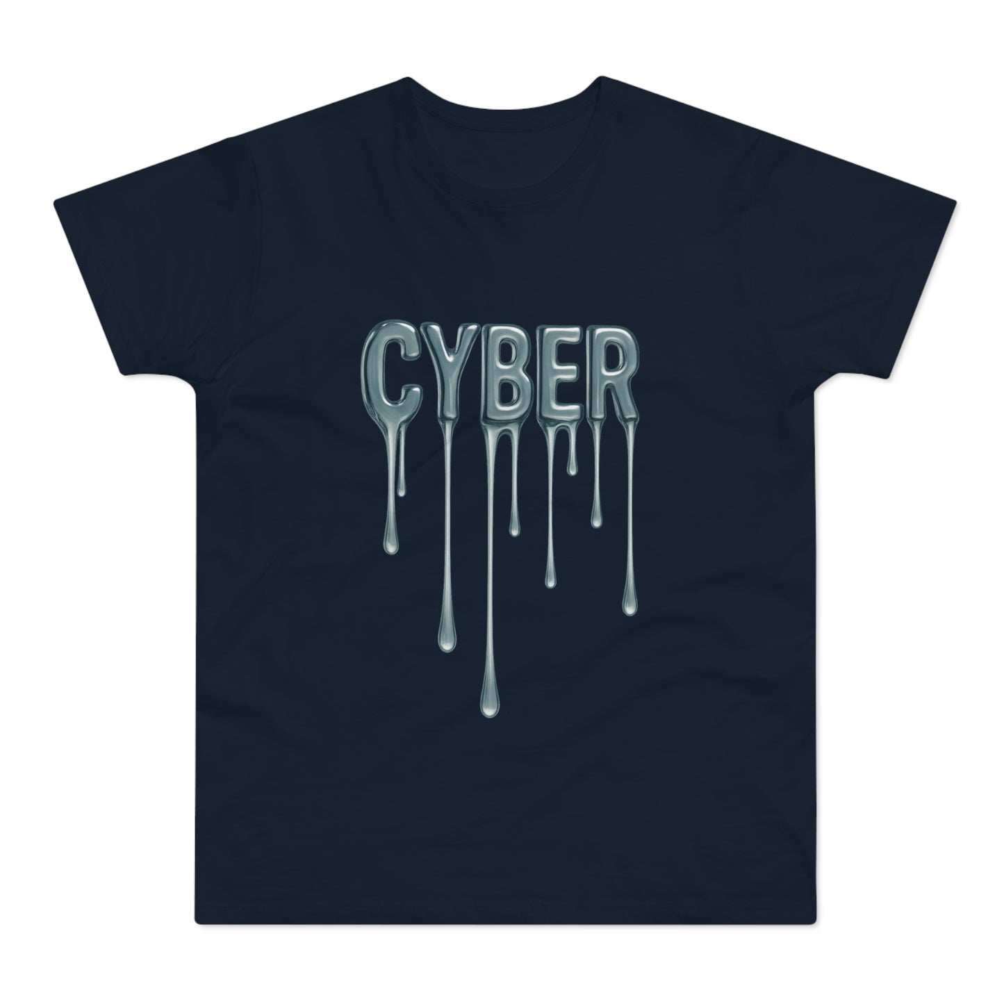 Cool Drippy Cyber T-Shirt, Unisex Graphic Tee, Casual Wear, Tech Enthusiast Gift, Trendy Streetwear for All Occasions